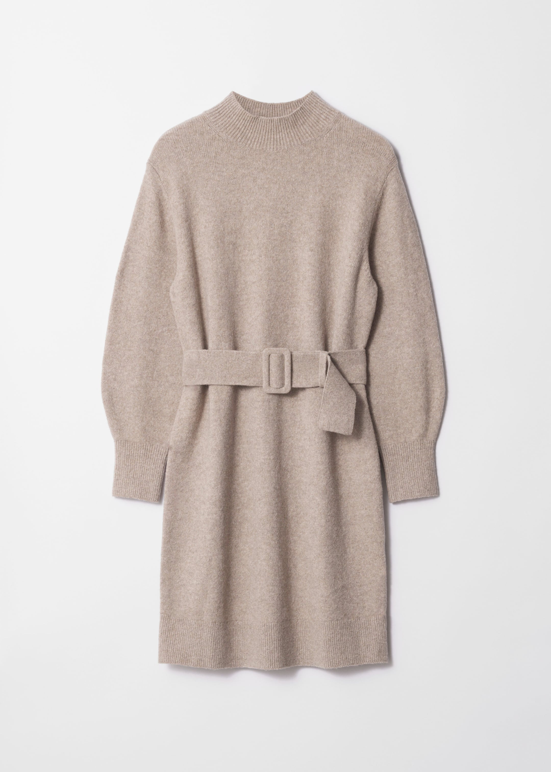 Grösseres Bild ansehen: Strickkleid mit Gürtel - Karamellbraun - DAMEN | H&M CH 1