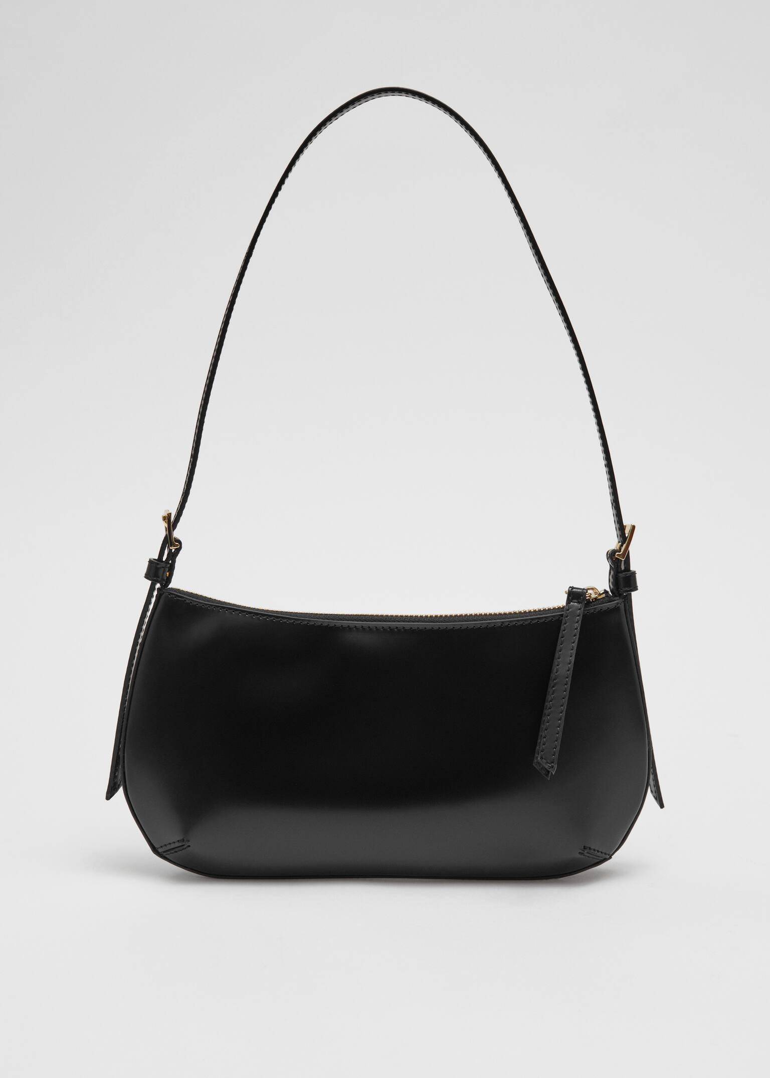 Petit Leather Shoulder Bag - Black