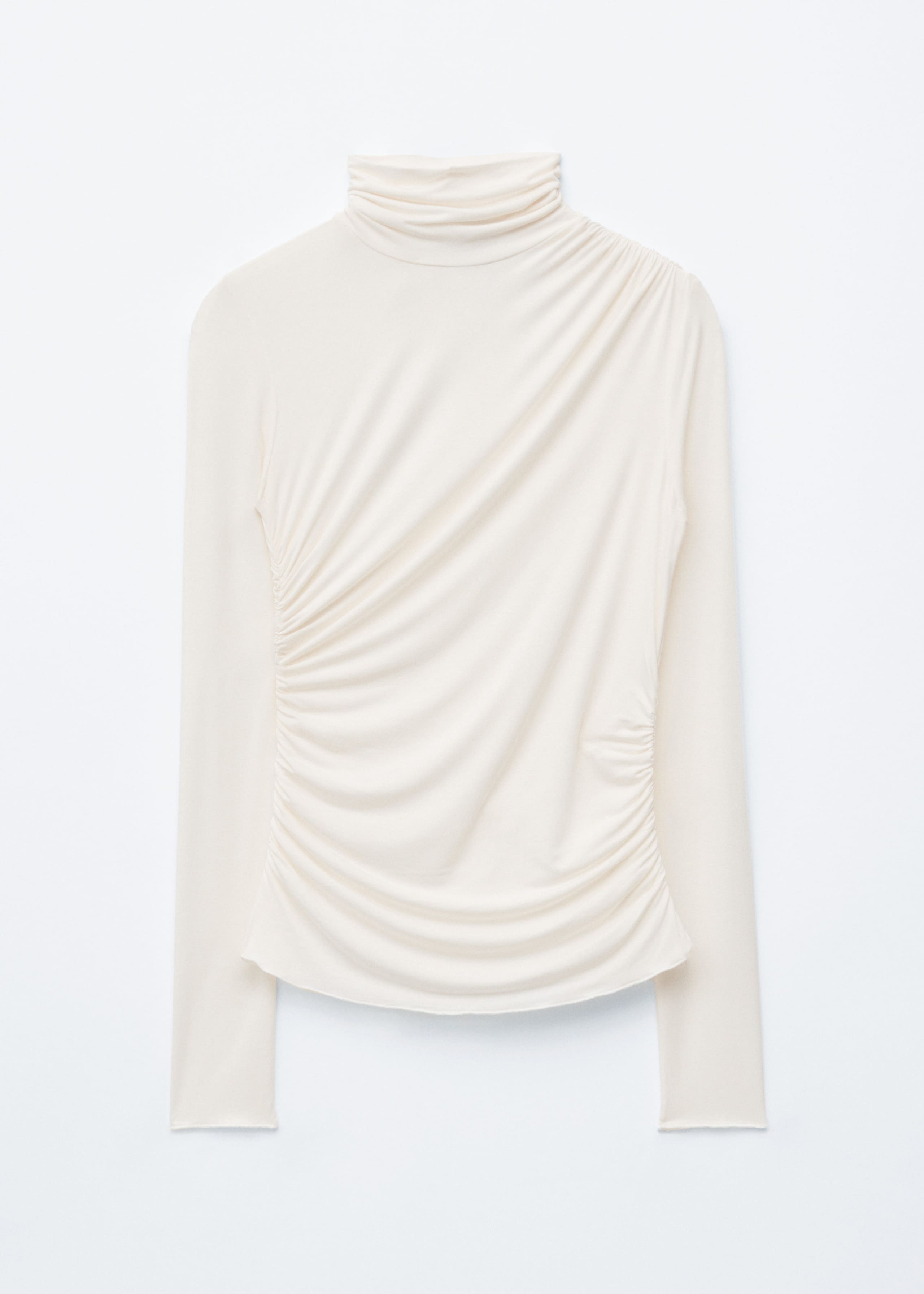 Draped Turtleneck Top - Red - Still Life