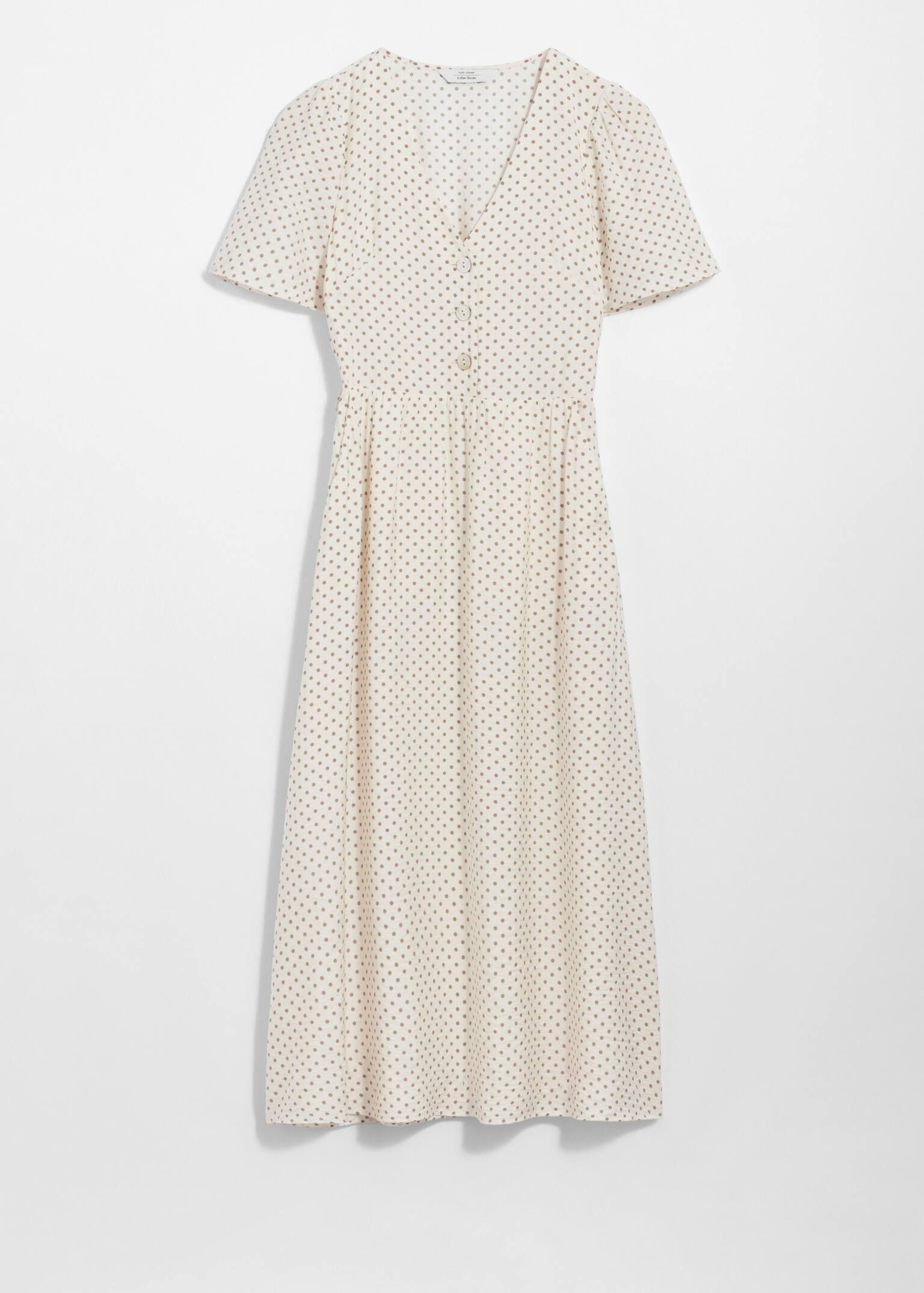 Rochie midi cu mâneci fluture - White Print/Red/White/Black Print/Navy Print/Negru/Beige Print