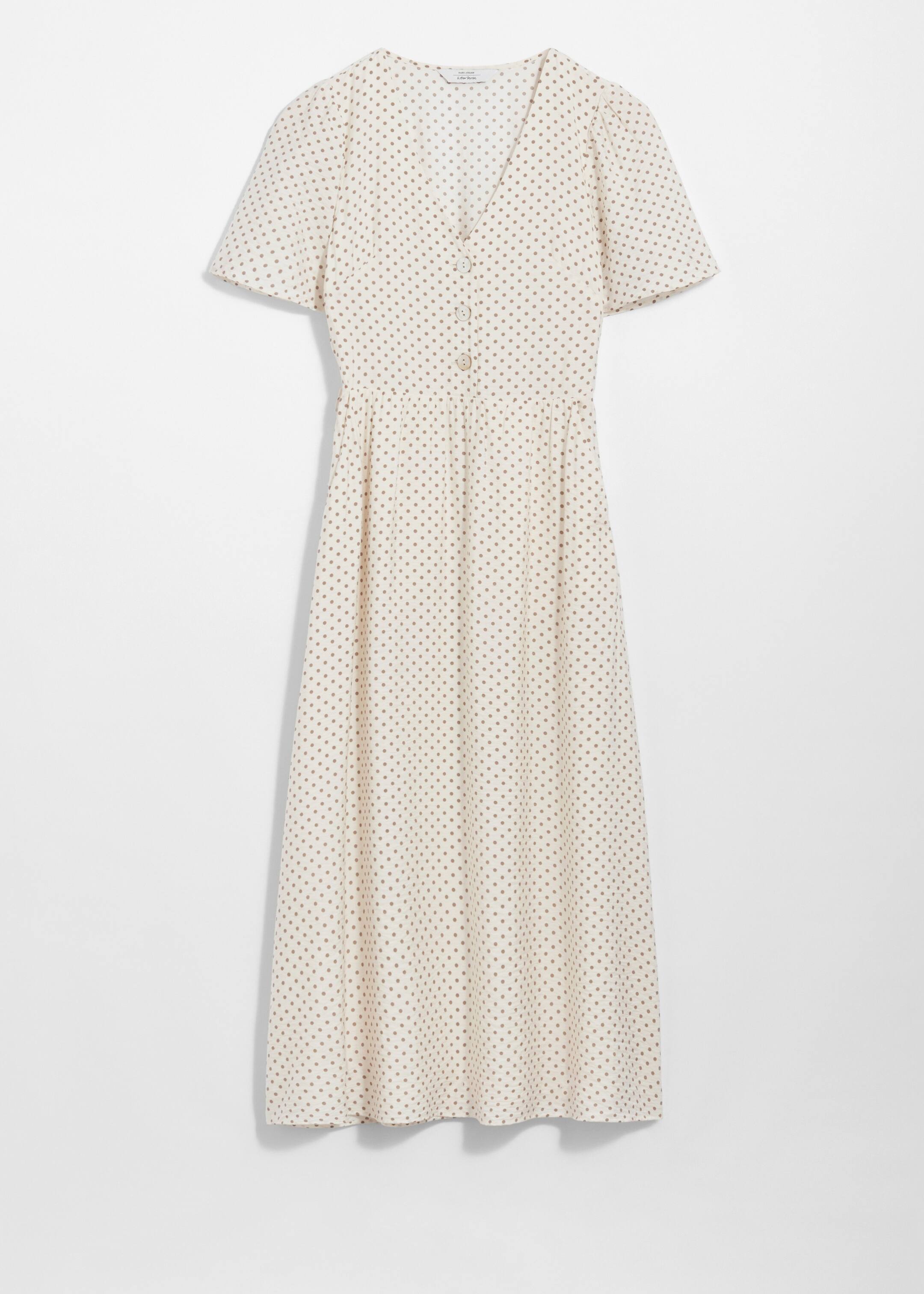 Se større billede: Midikjole med sommerfugleærmer - Hvid print - DAME | H&M DK 5