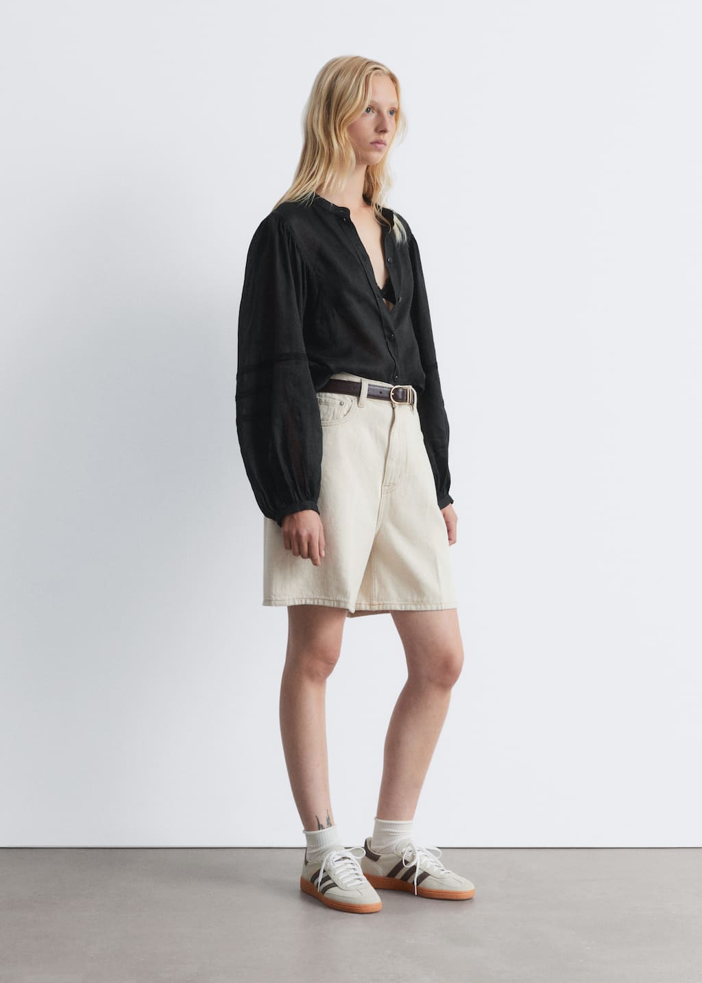 Image of Voluminous Sleeve Blouse