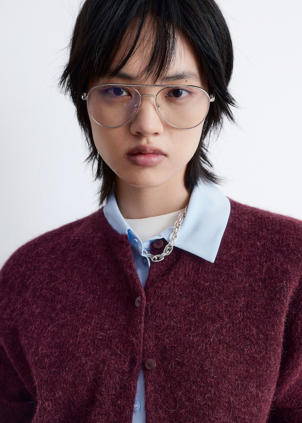 Image of Alpaca-Blend Knitted Cardigan