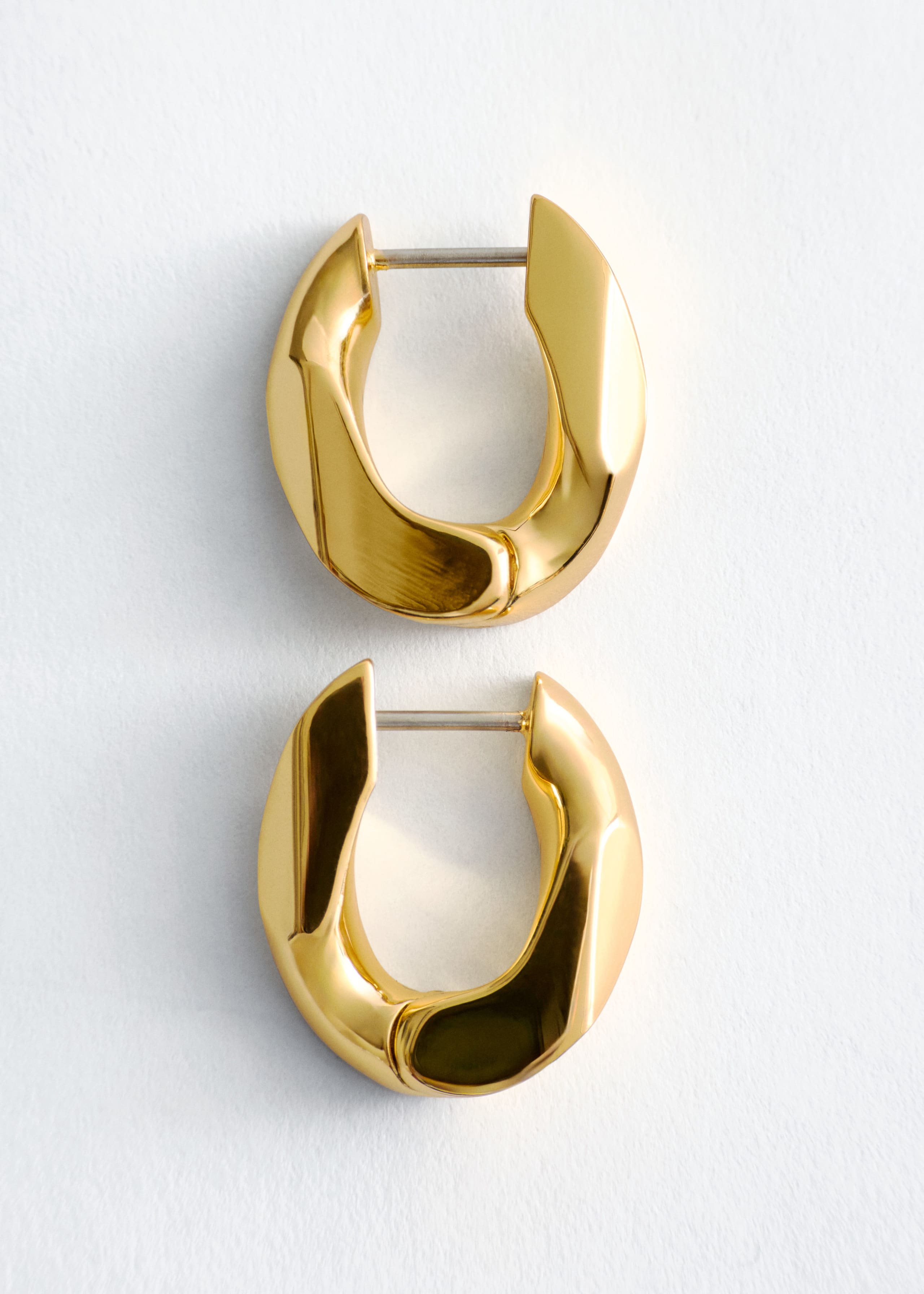 Conjunto de pendientes de aro grueso - Oro - Bodegón