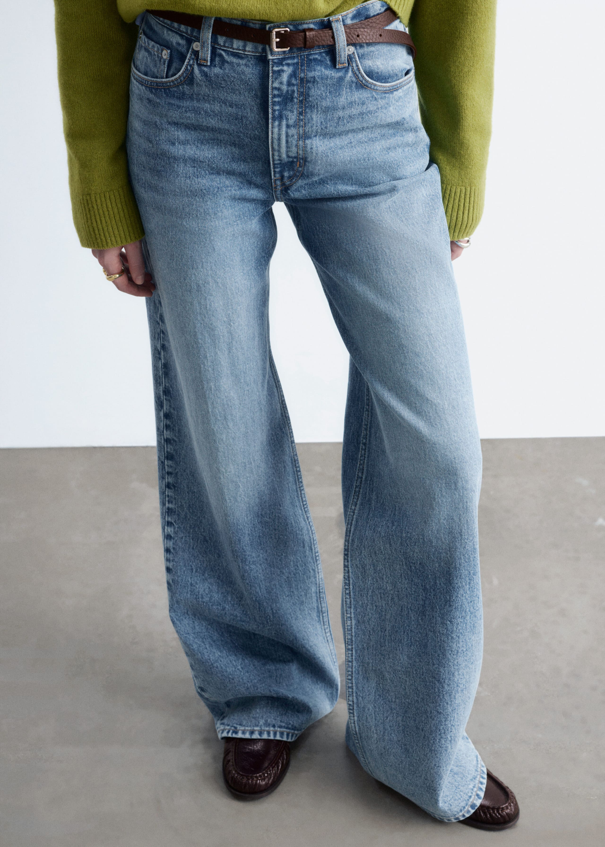 Jeans met wijde pijpen - Lichtblauw - Stilleven