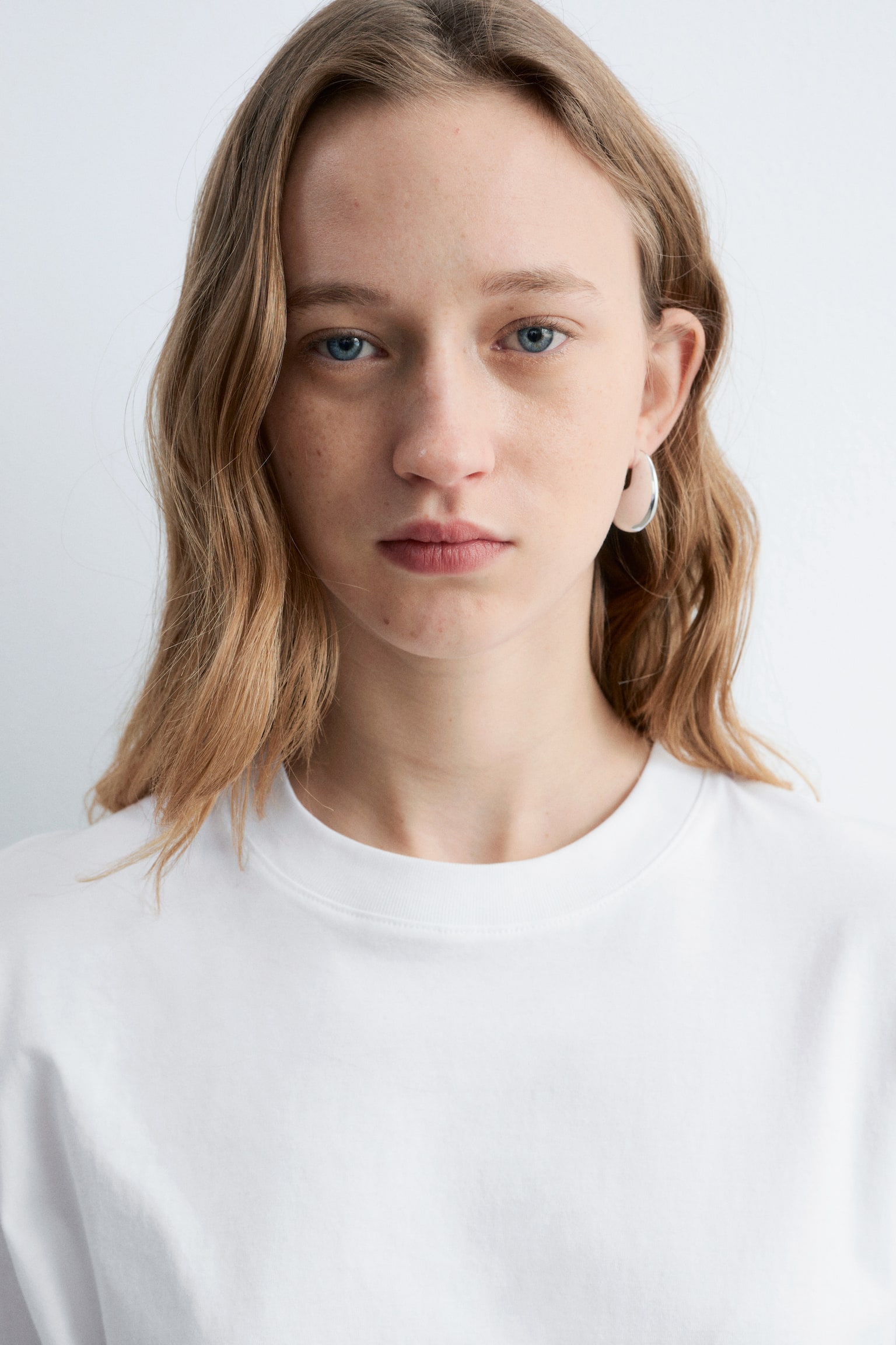 T-shirt girocollo - Bianco/Beige/Verde chiaro/Nero/Rosso/Grigio scuro mélange - 6