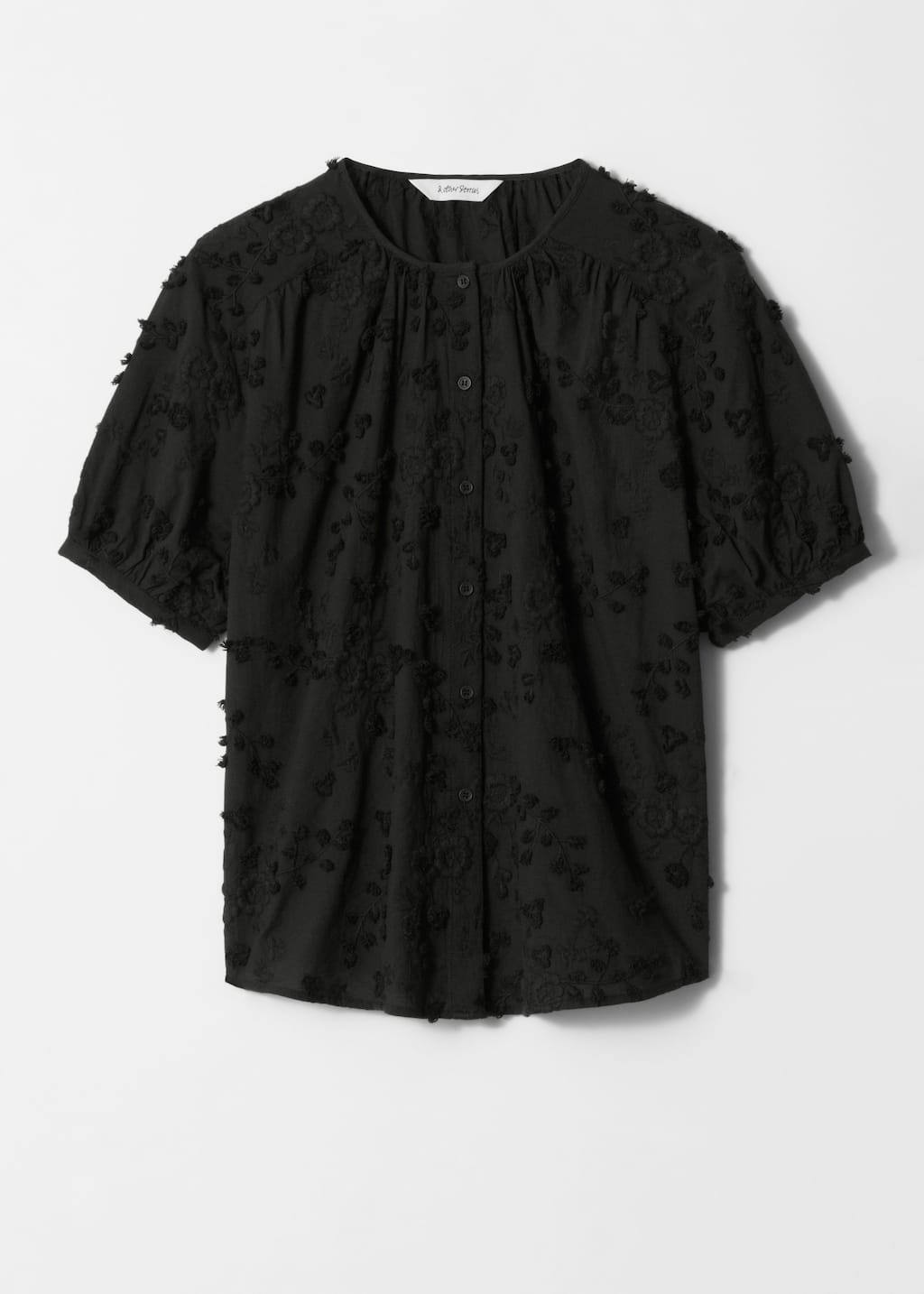 Image of Oversized Puff-Sleeve Blouse