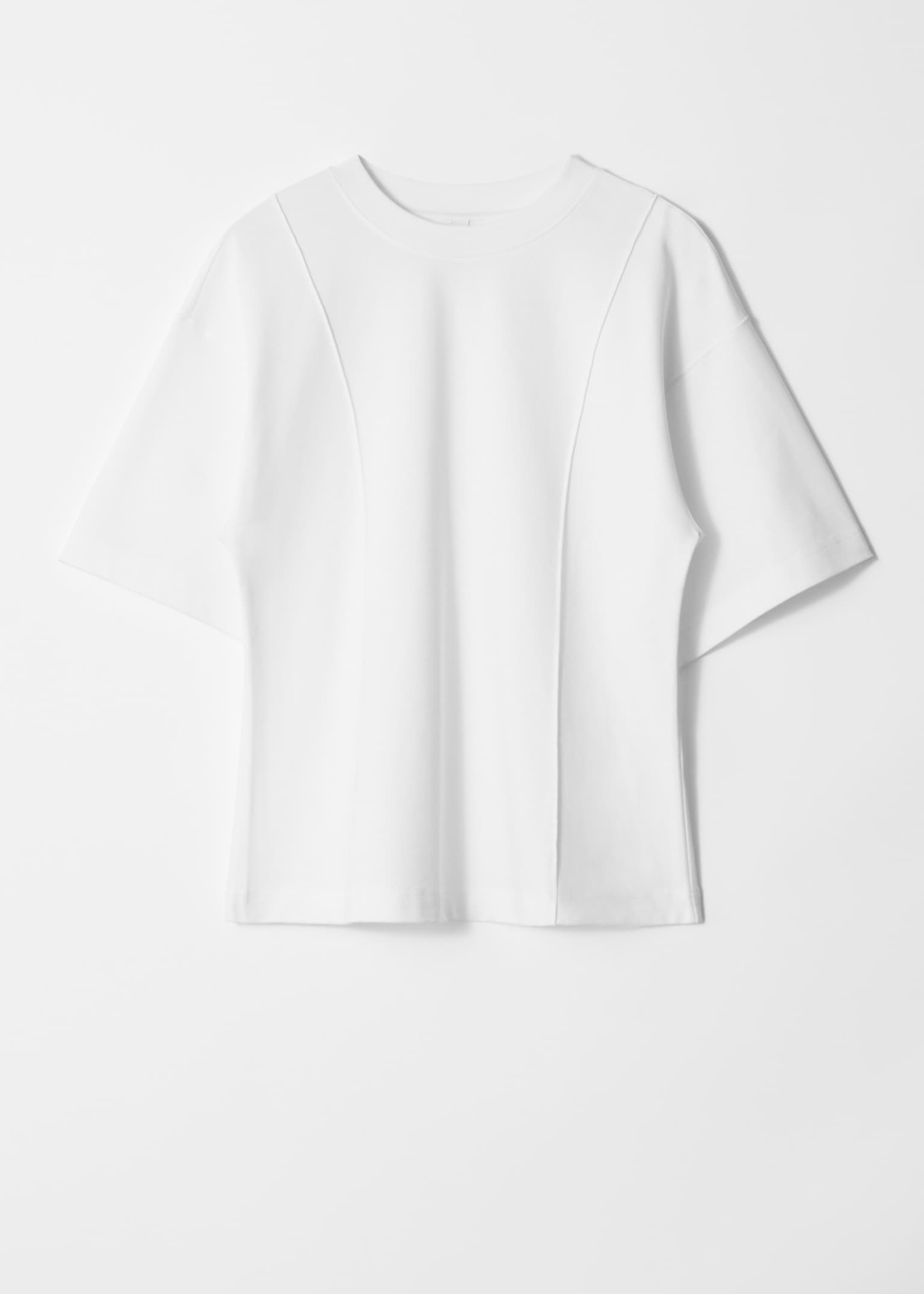 Strukturalny T-shirt - Biały - 2