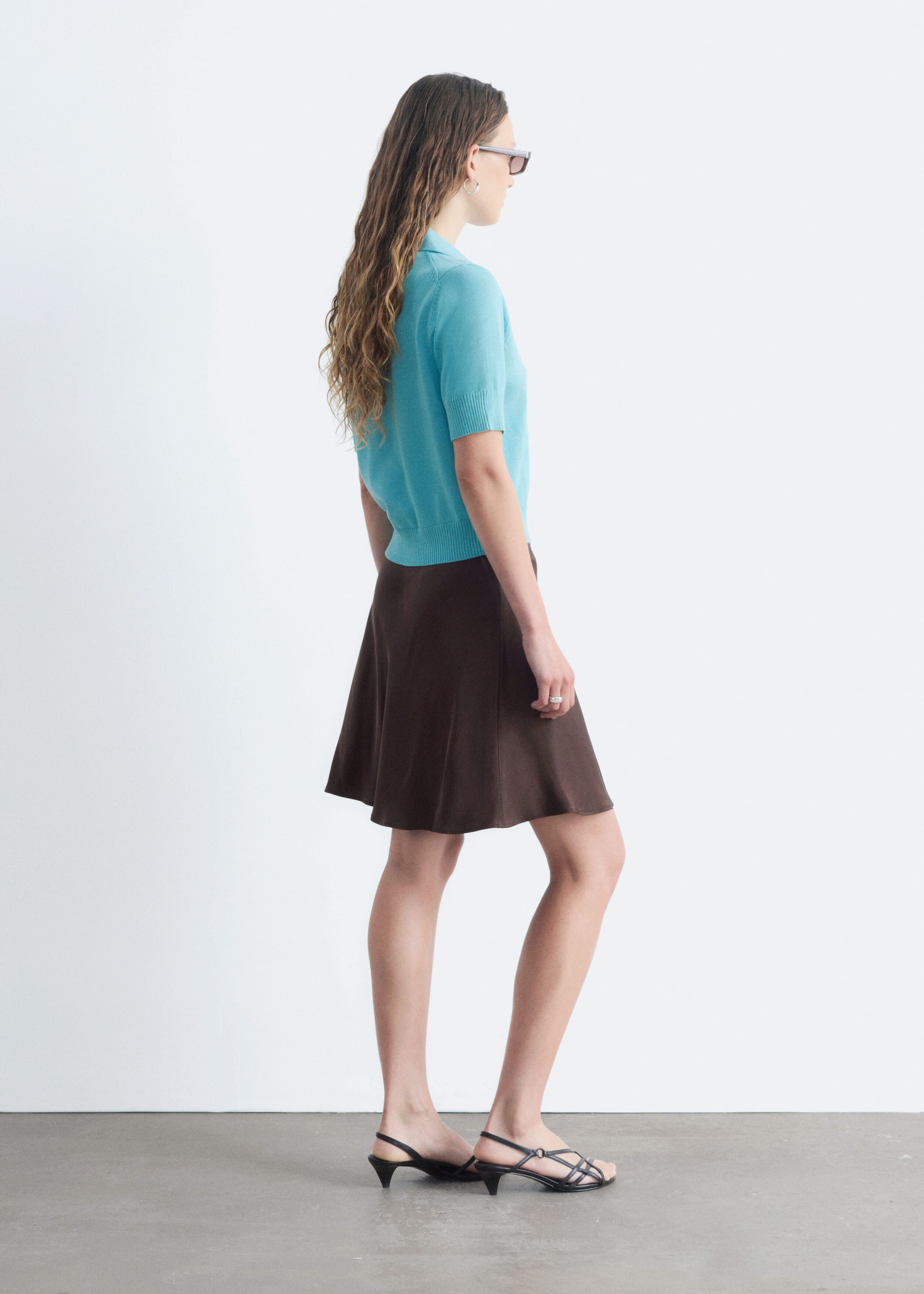Wool Polo T-Shirt - Light Blue - Lookbook