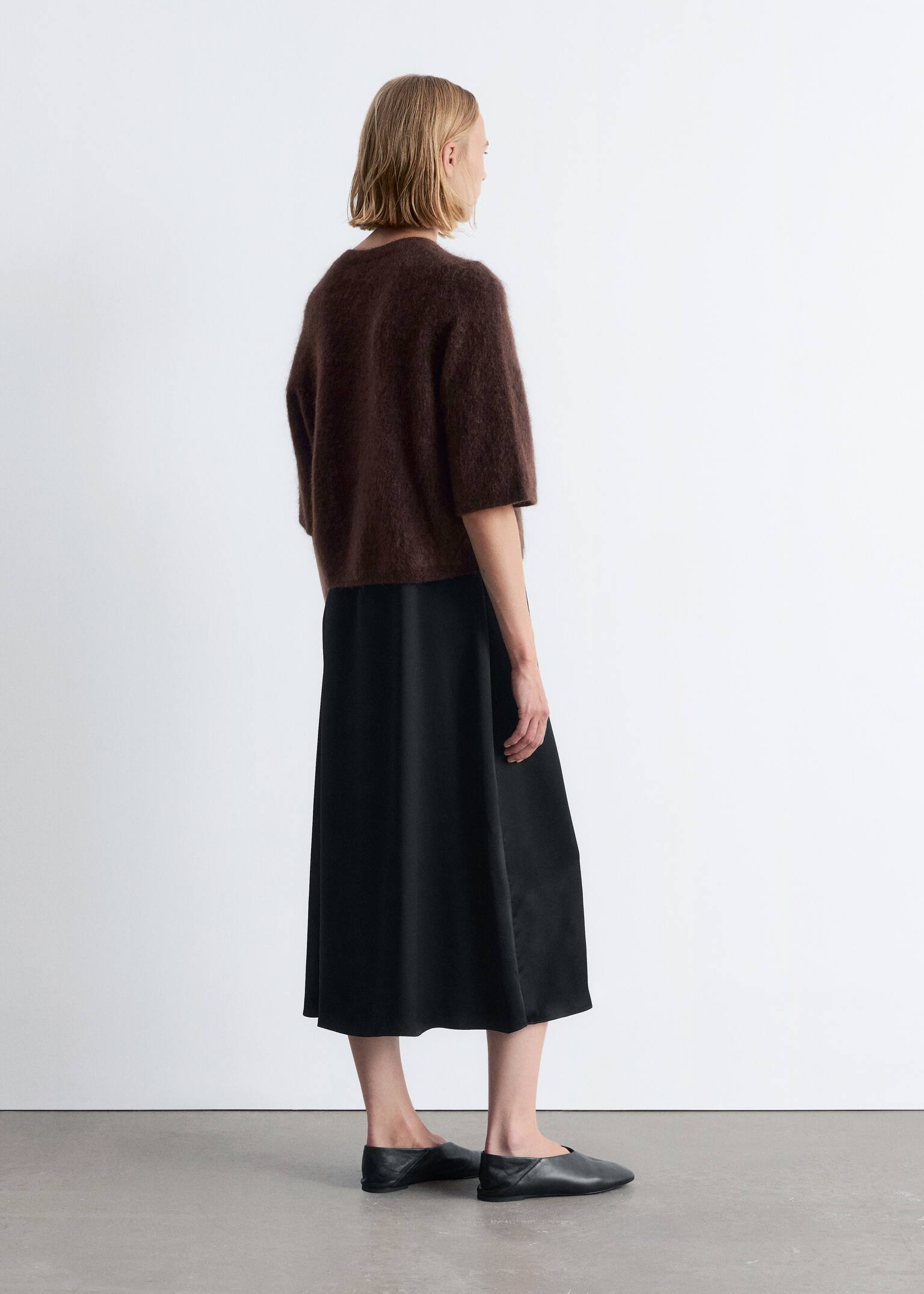 Strickjacke aus Mohair-Mix - Dunkelbraun/Dunkelblau - 4