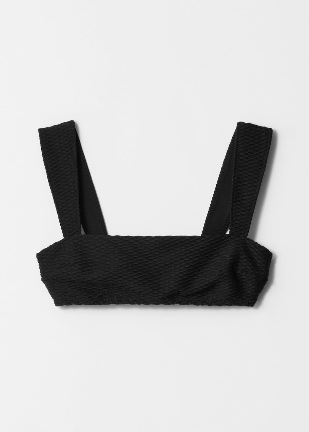 Image of Top de bikini bandeau texturizado
