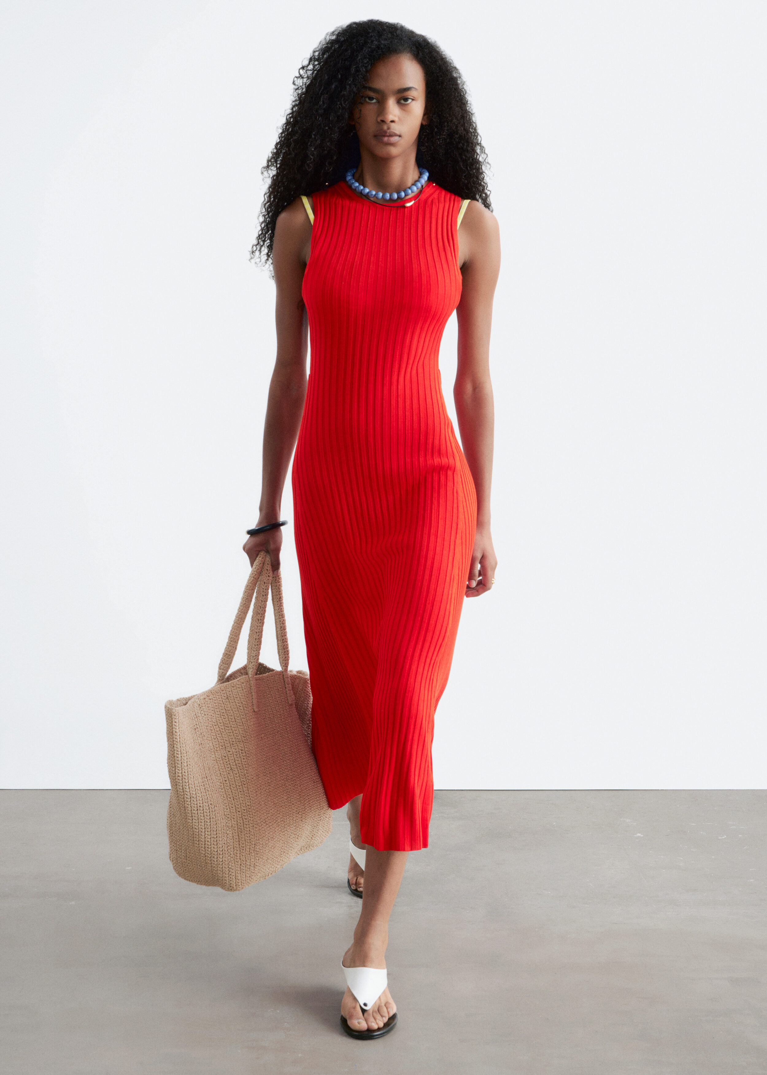 Ribbed Midi Dress