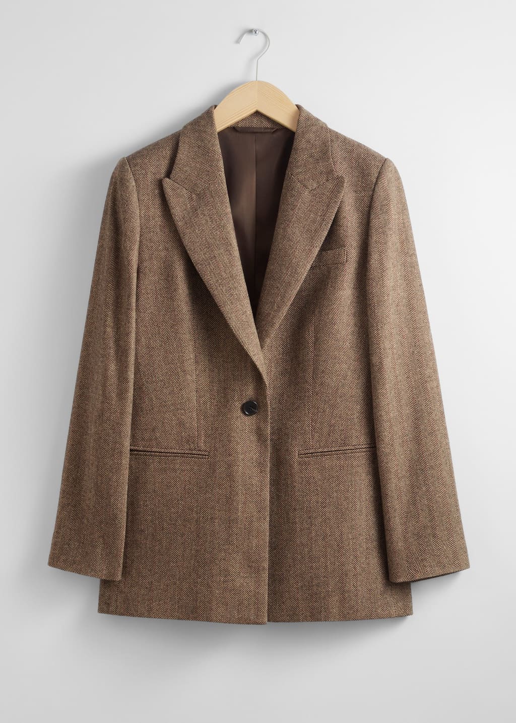 Oversized Blazer - Brown - Still Life