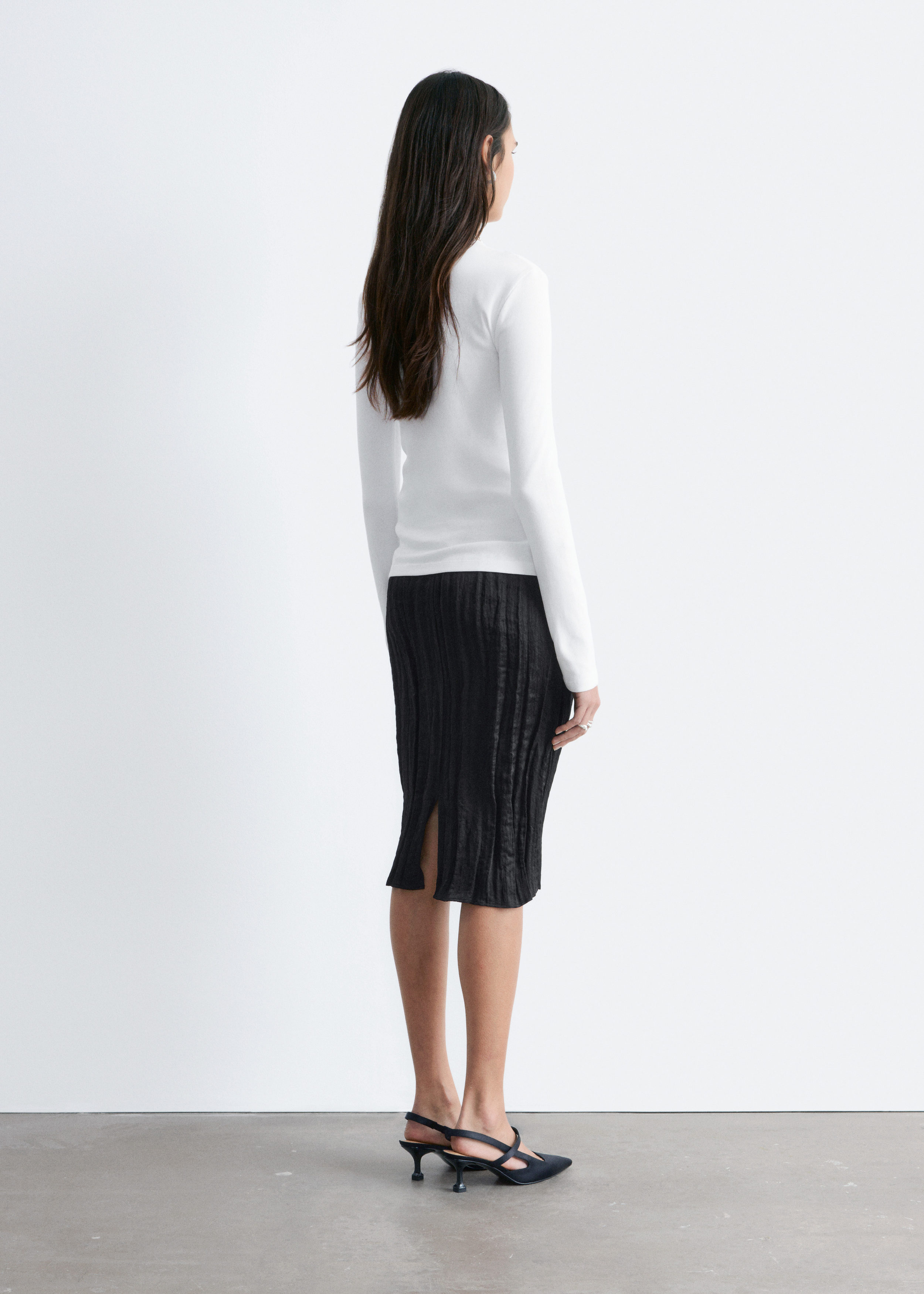 Ribbed Long-Sleeve Top - White - & Other Stories US