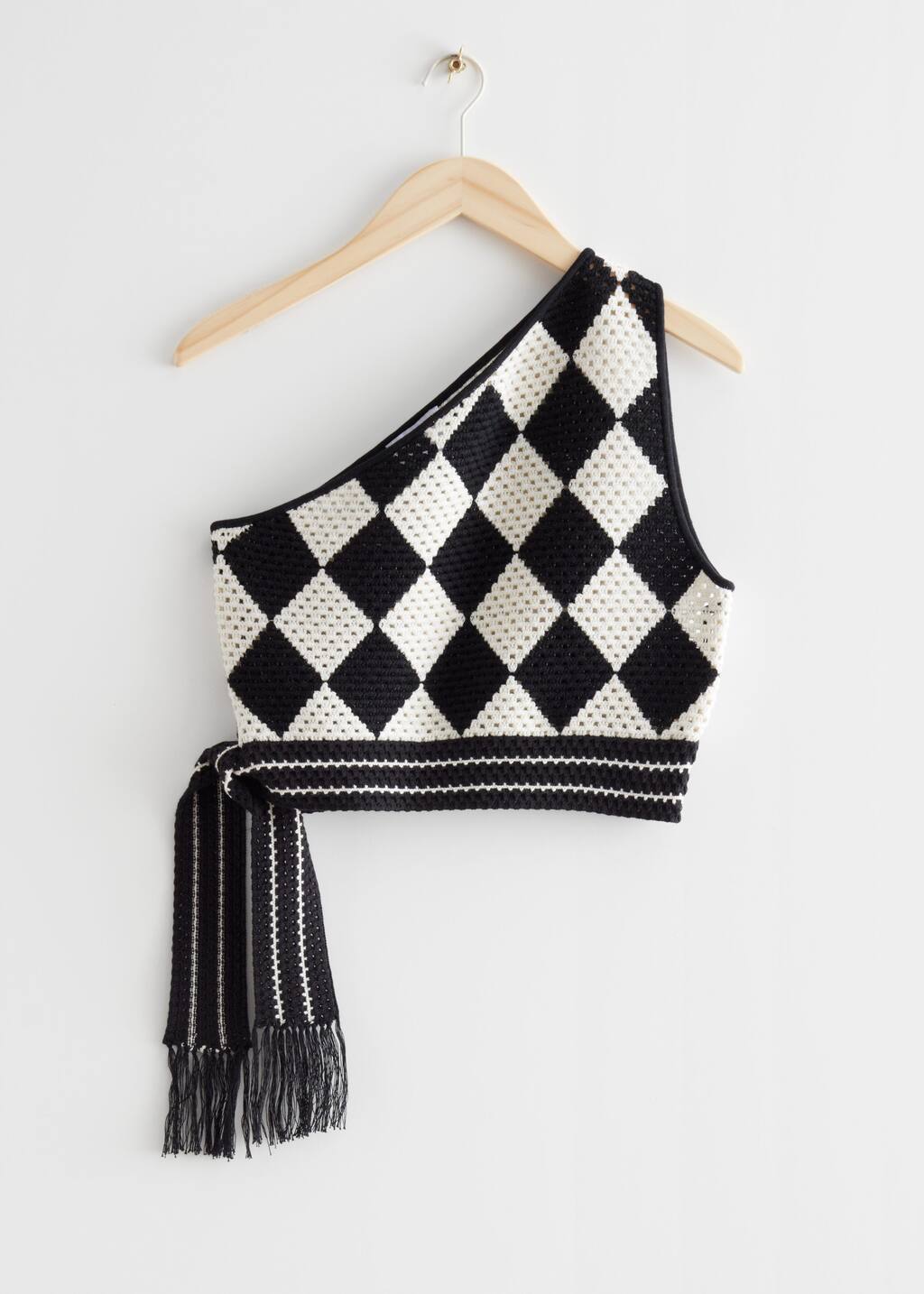 Harlequin Crochet Top - Black/White - Natura morta