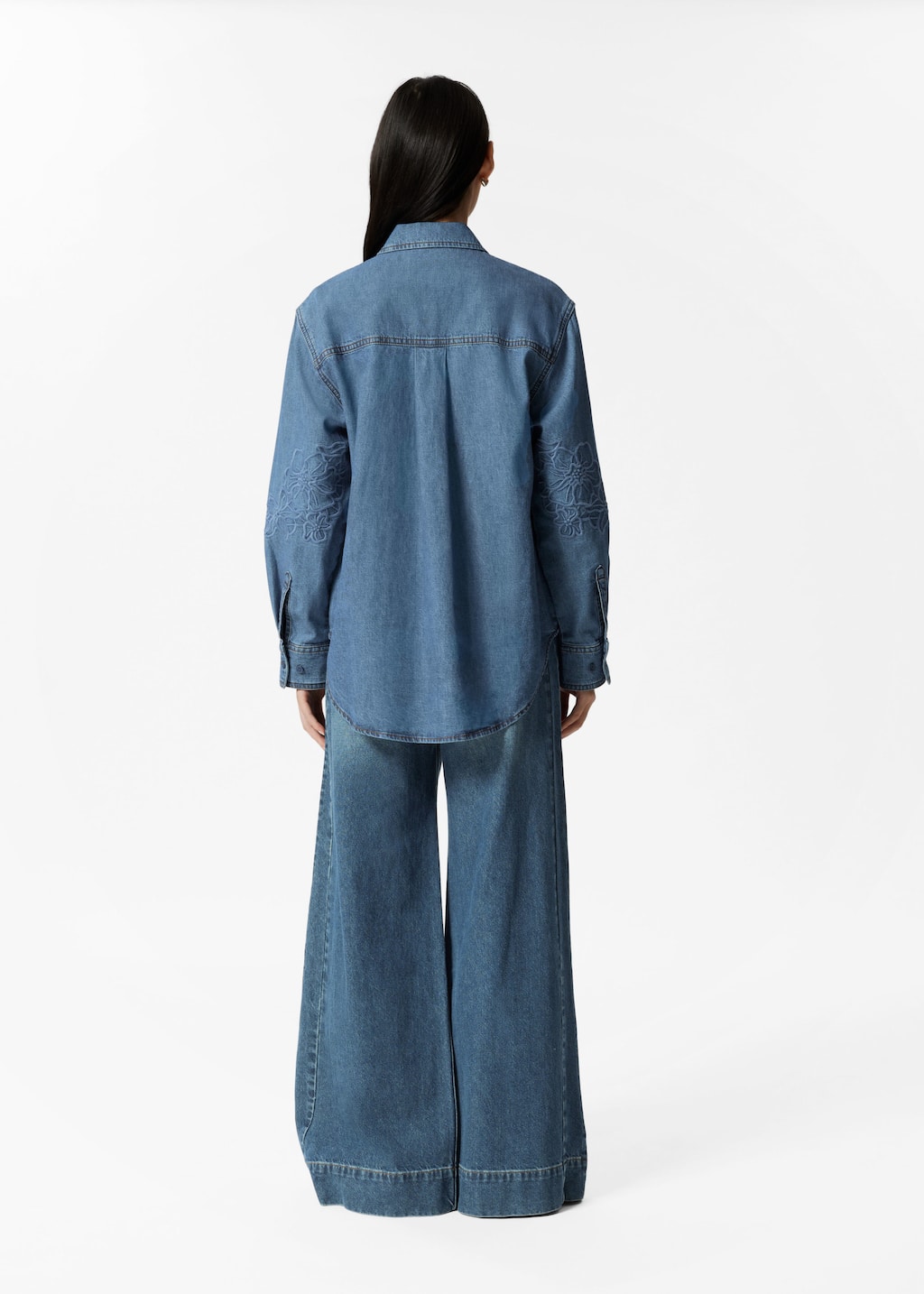 Image of Embroidered Denim Shirt