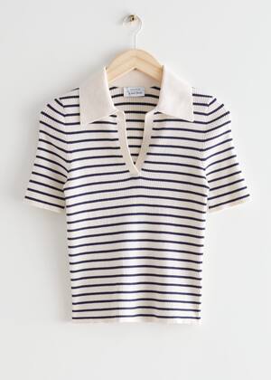 White/Navy Stripes
