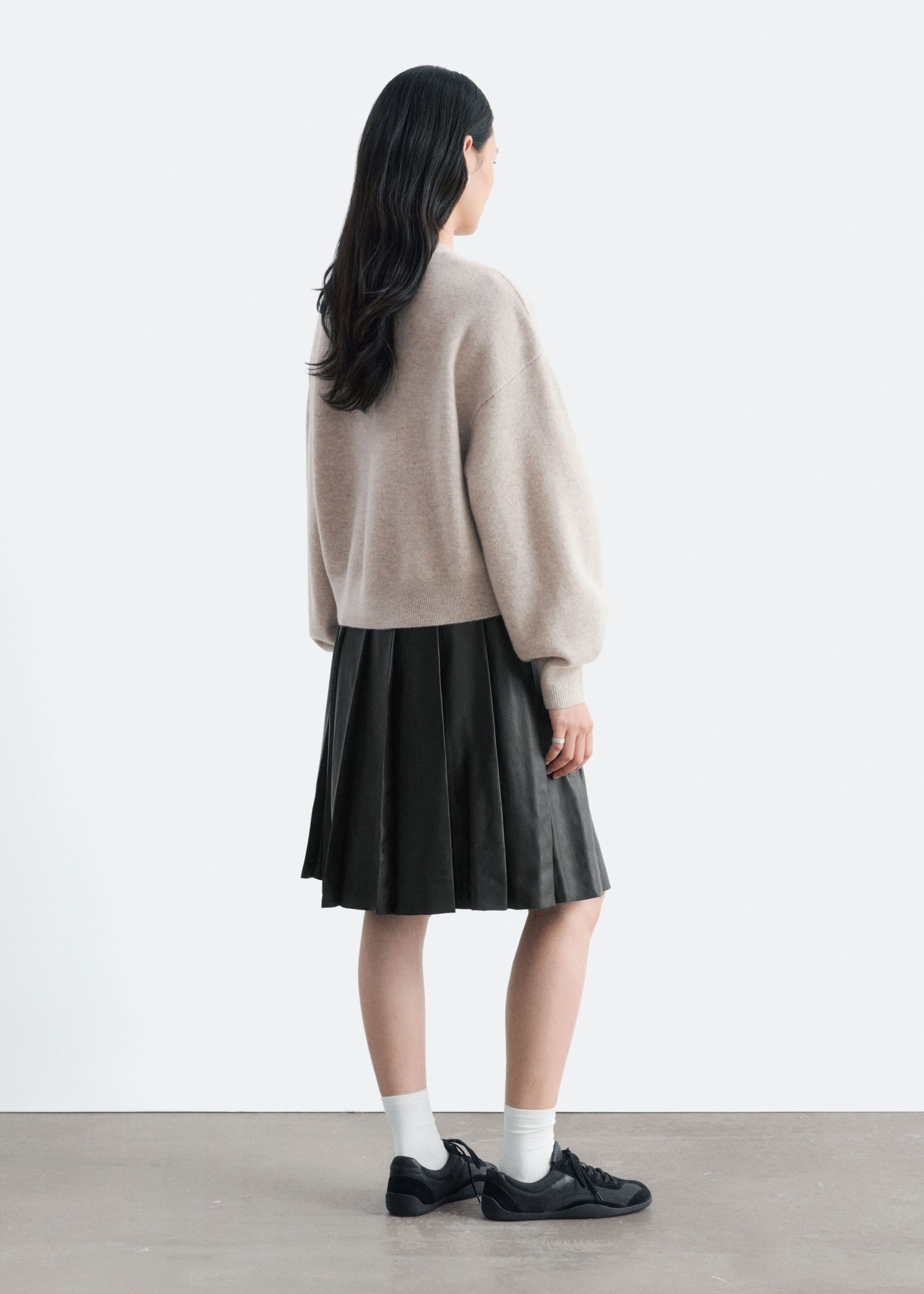 Boiled Merino Cardigan - Mole - Lookbook