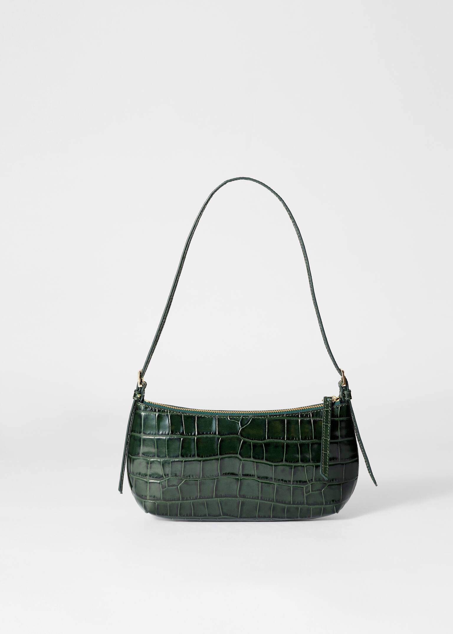 Petit Leather Shoulder Bag - Dark green - 1