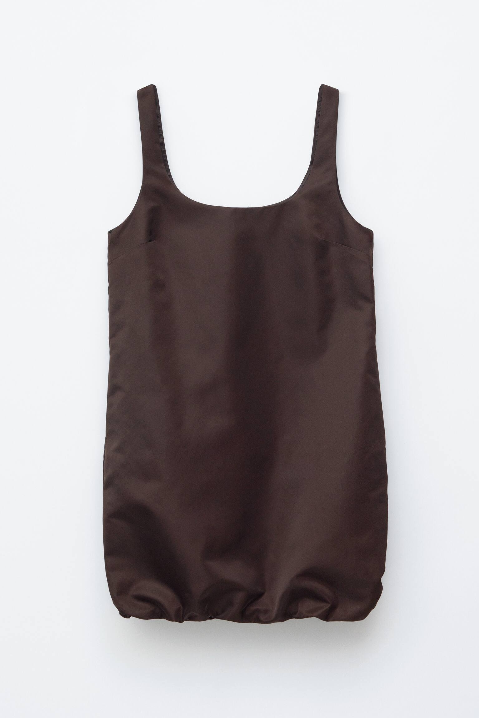 Mini abito scultoreo con coulisse - Marrone scuro - 2
