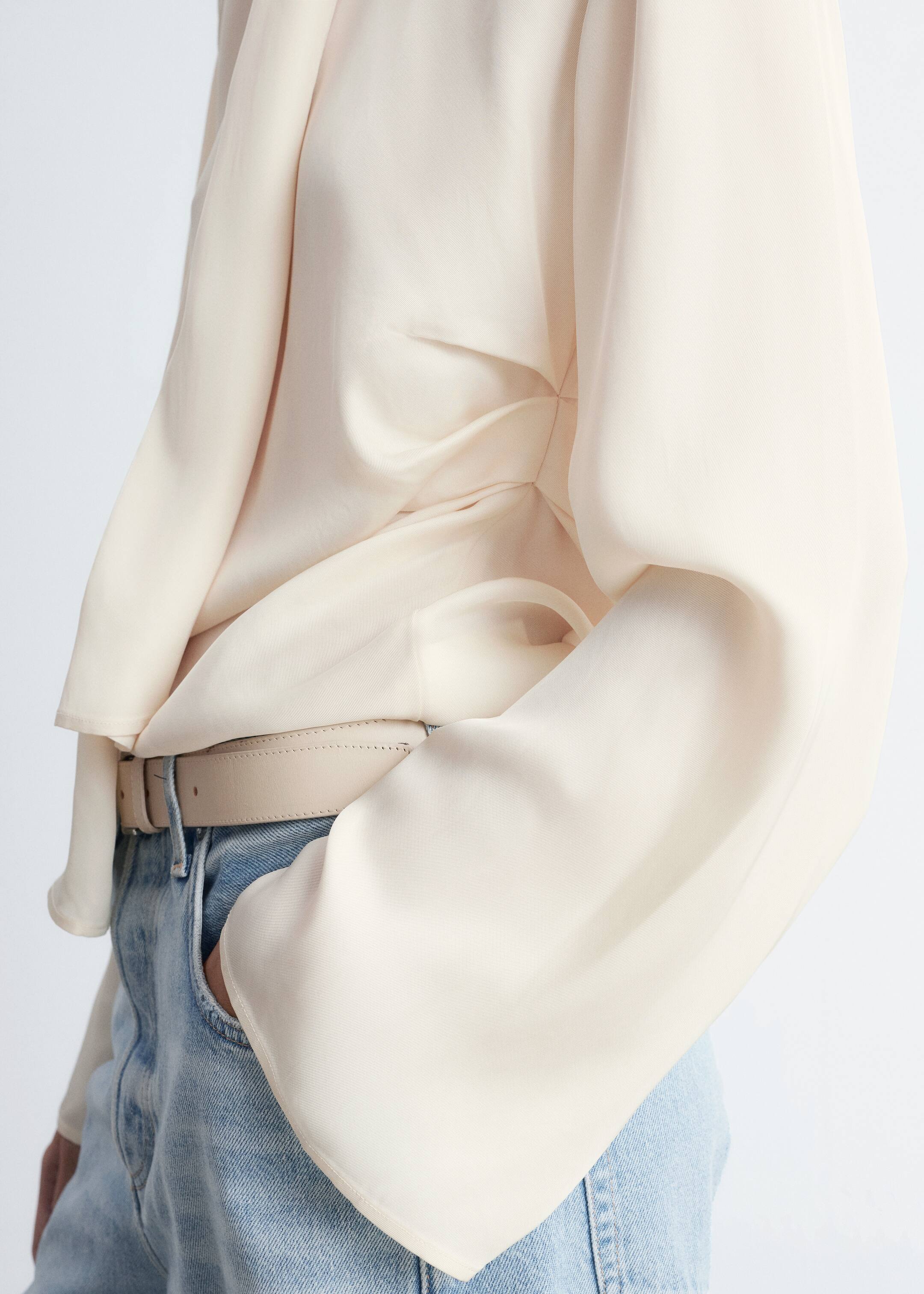 Agrandir l'image: Blouse en satin avec foulard - Beige - FEMME | H&M CH 5
