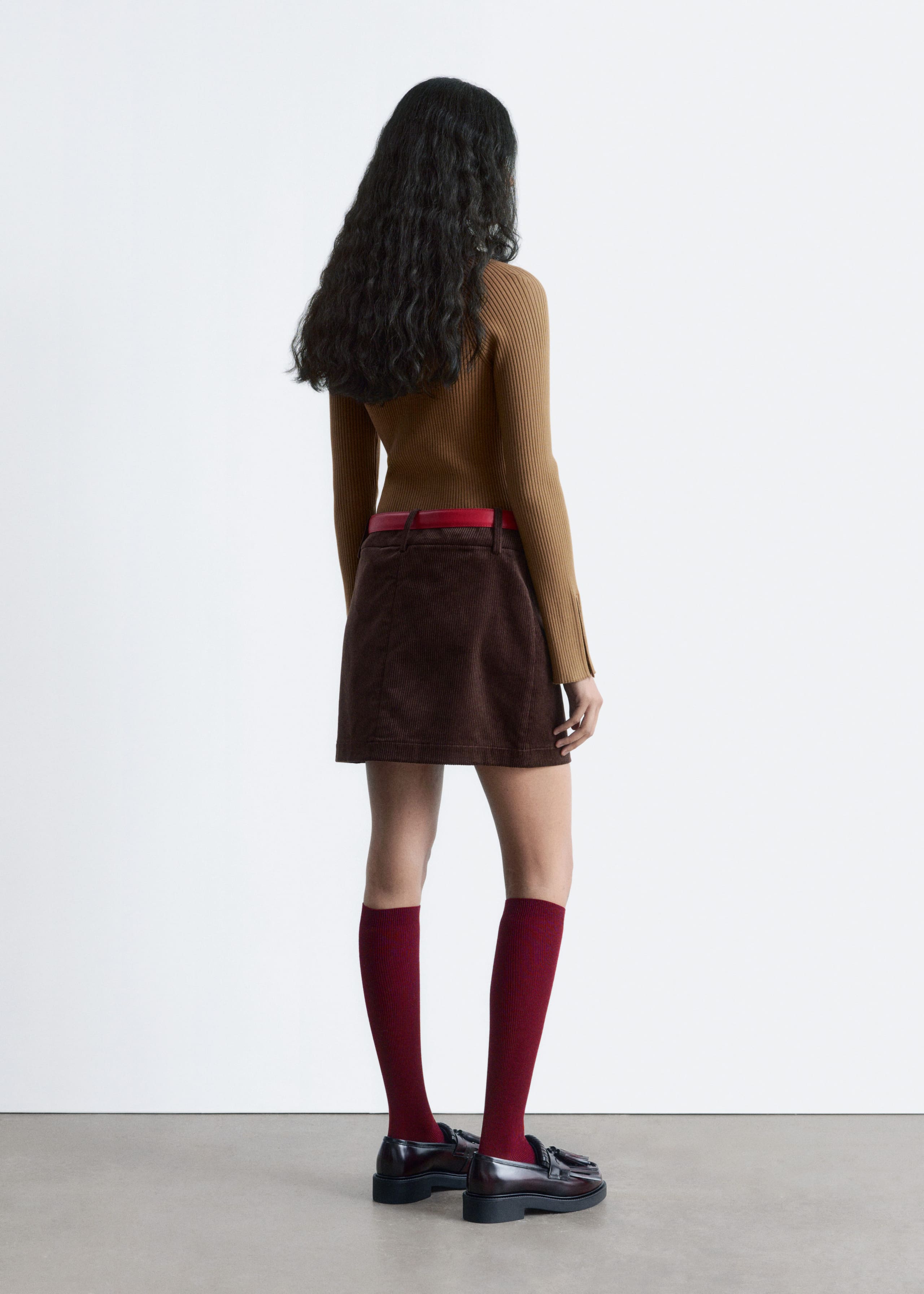 Image of Rib-Knit Polo Shirt