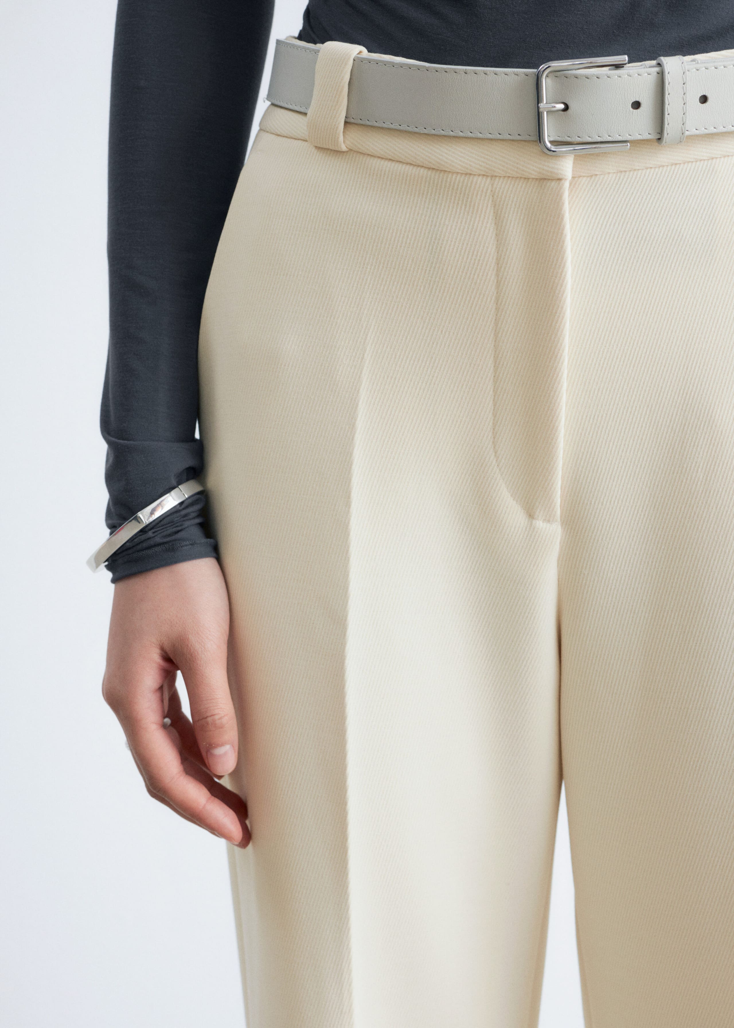Image of Straight Press-Crease Trousers