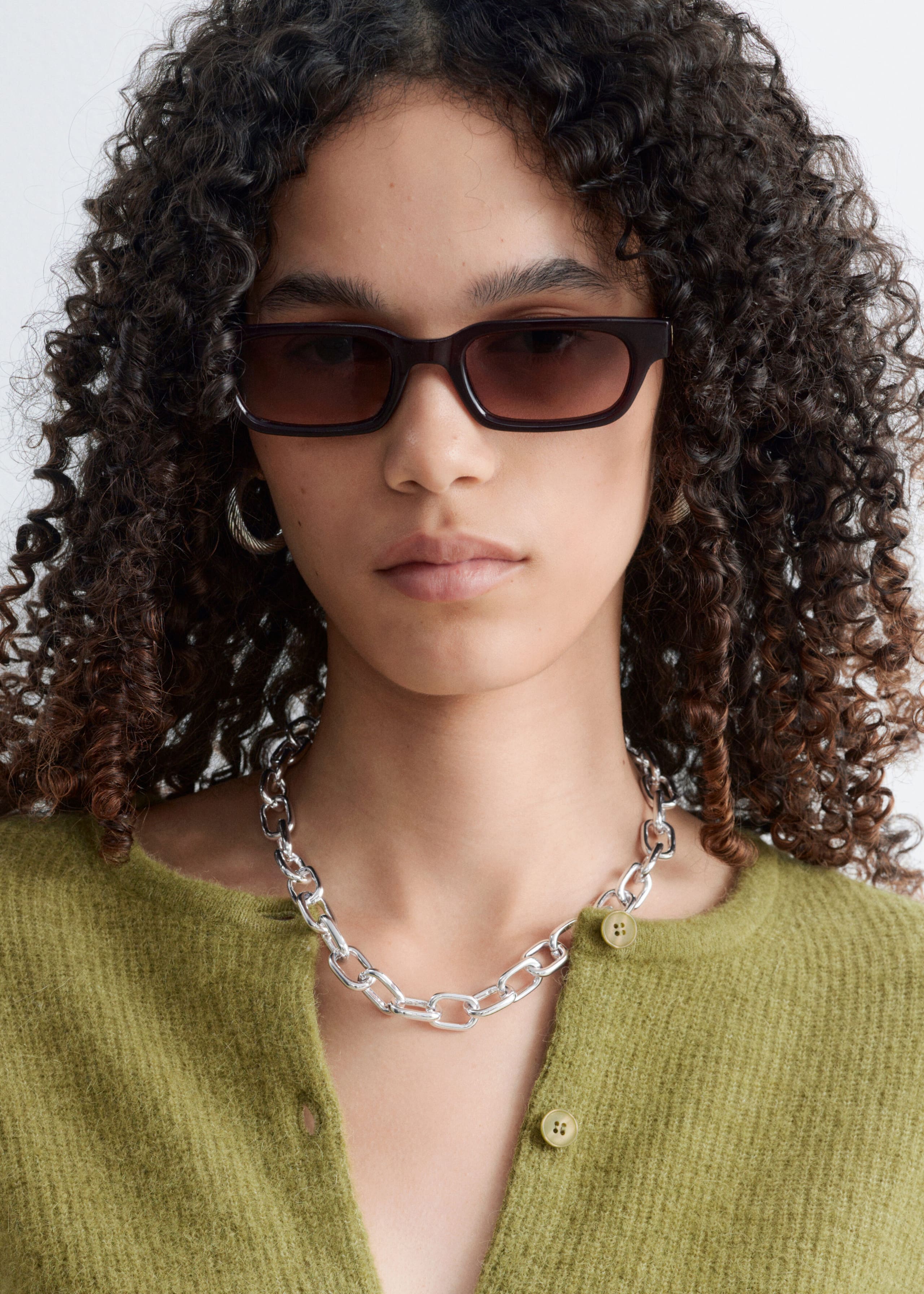 Chain Necklace - Silver - Lookbook