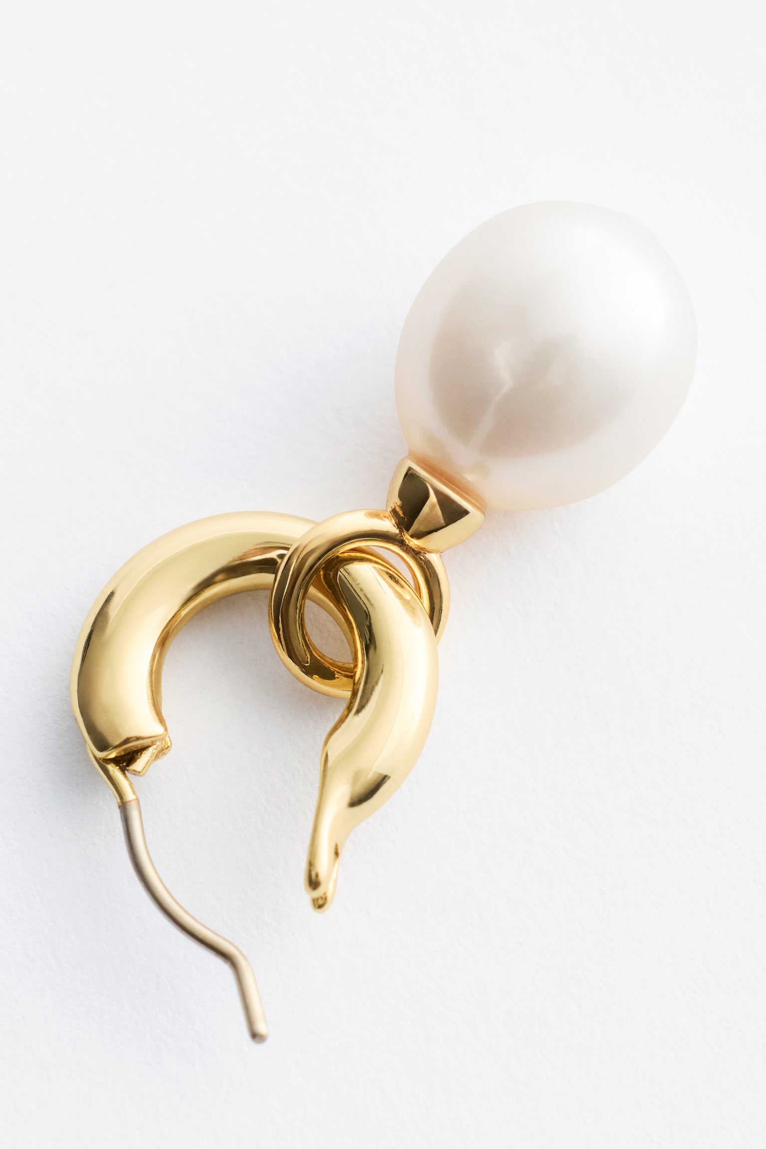 Creolen mit Süßwasserperlen-Gold - 3