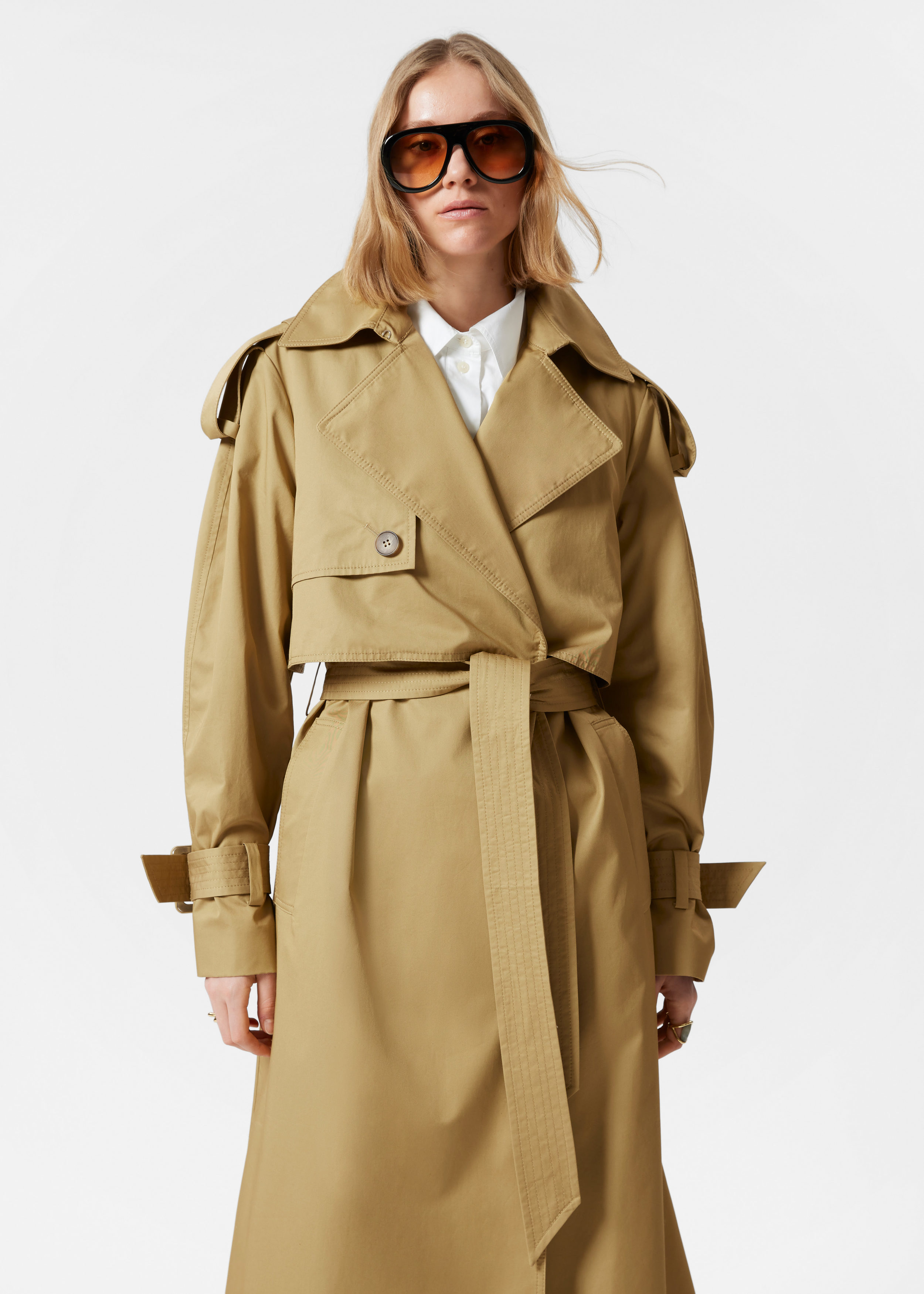 y*様 Herlipto Everyday Belted Trench Jack herlipto♡Belted Cotton-Twill Long Jacket