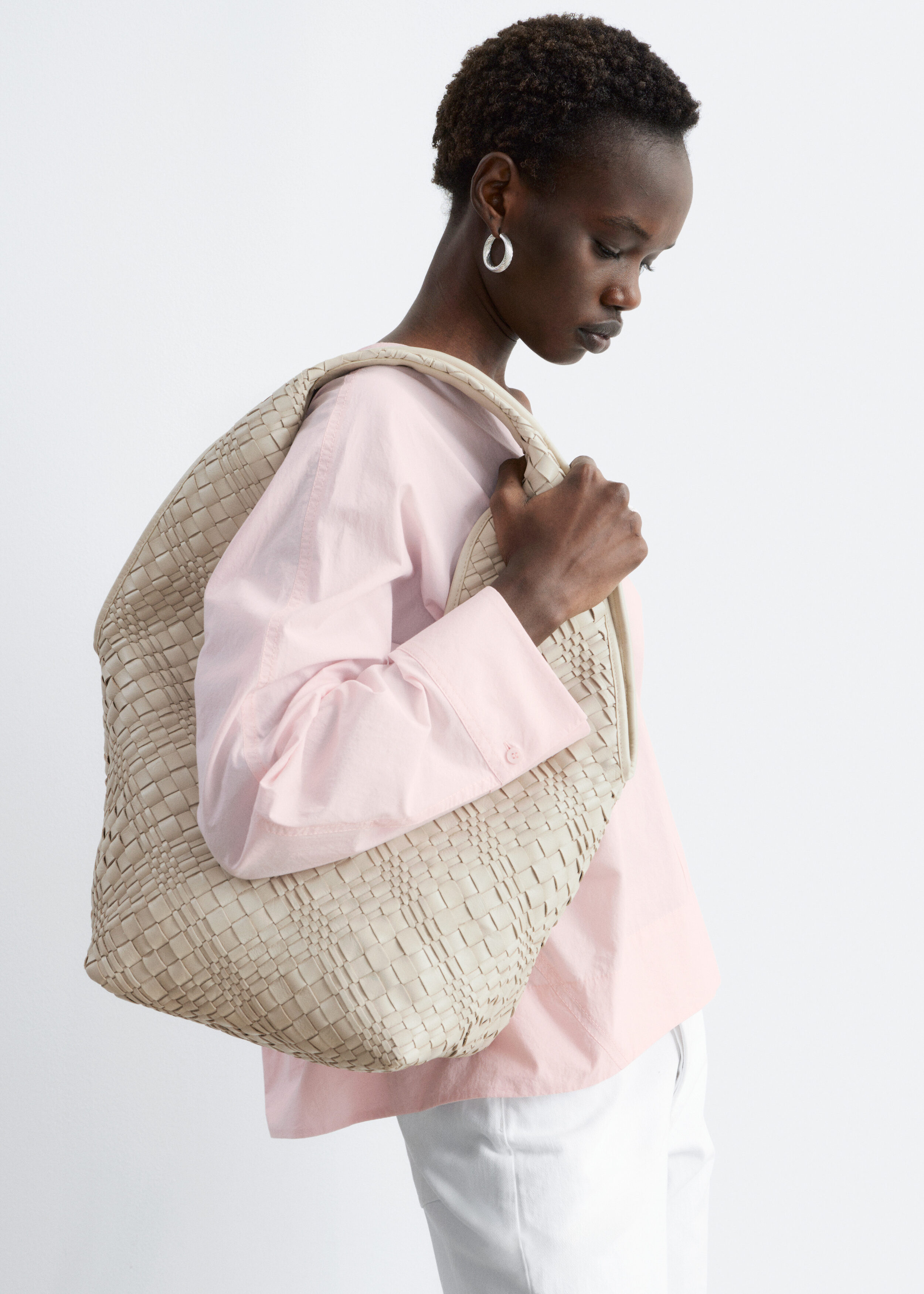 Braided Leather Tote