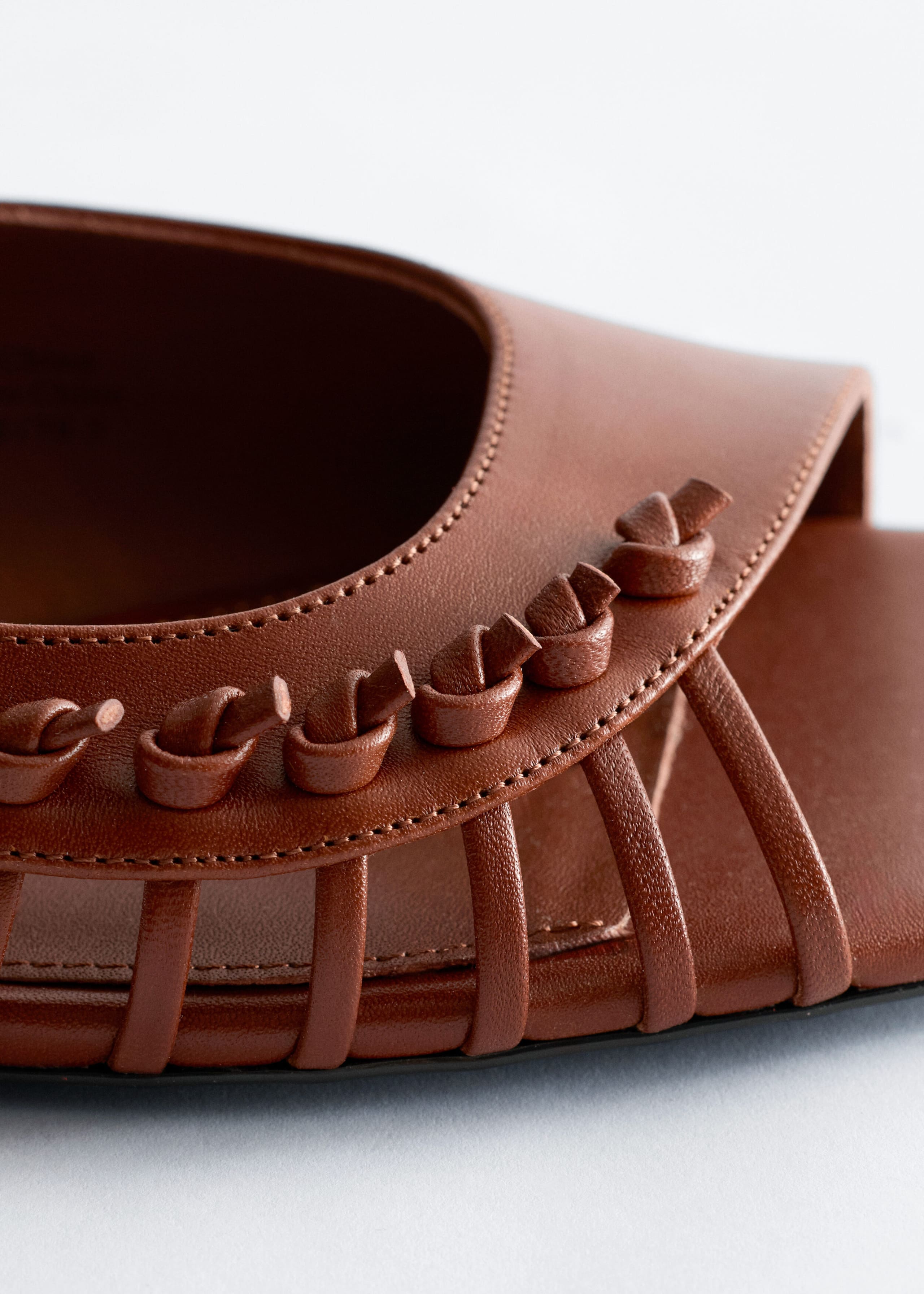 Leather Slingback Sandals - Green - Still Life