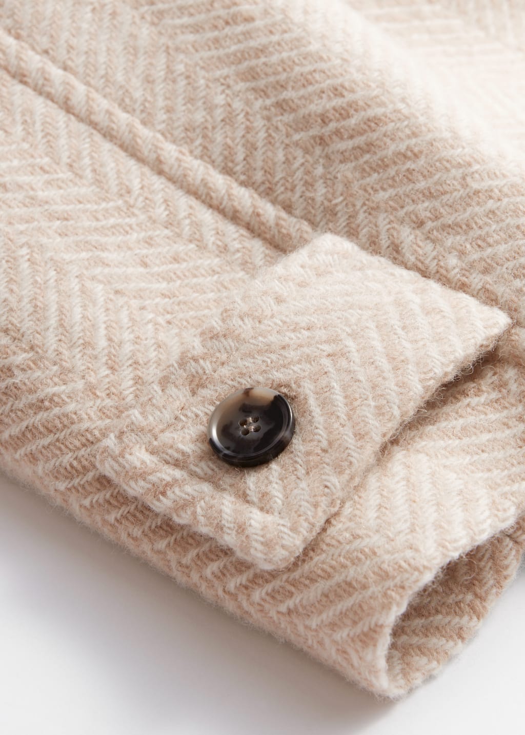 Image of Single-Breasted Mid-Length Wool Coat