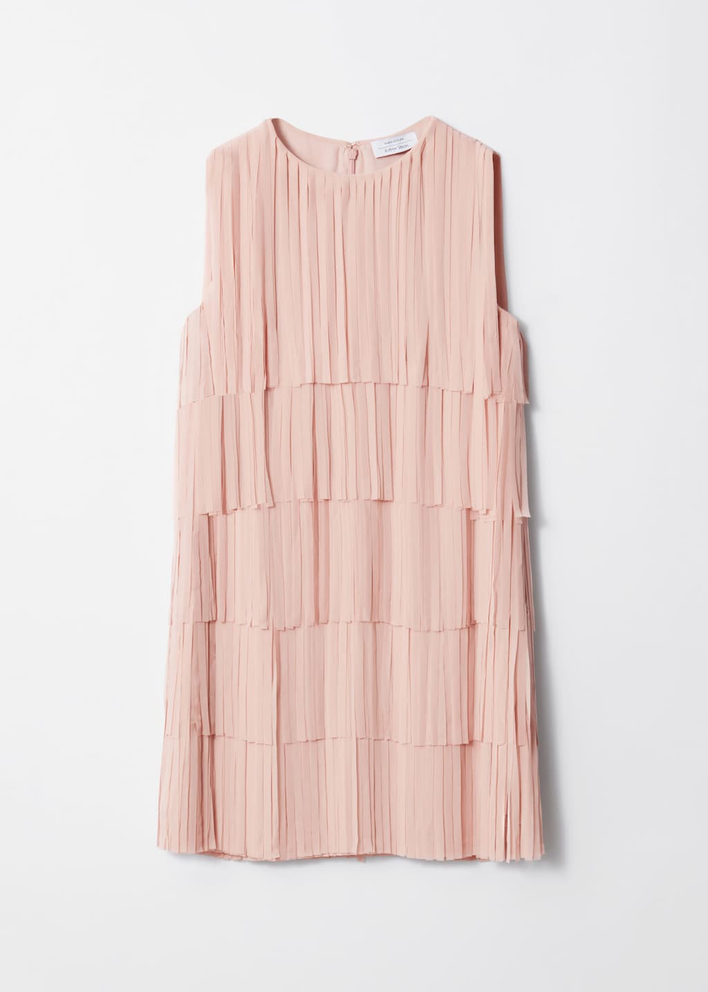 Fringed Mini Shift Dress - Light Pink - Still Life