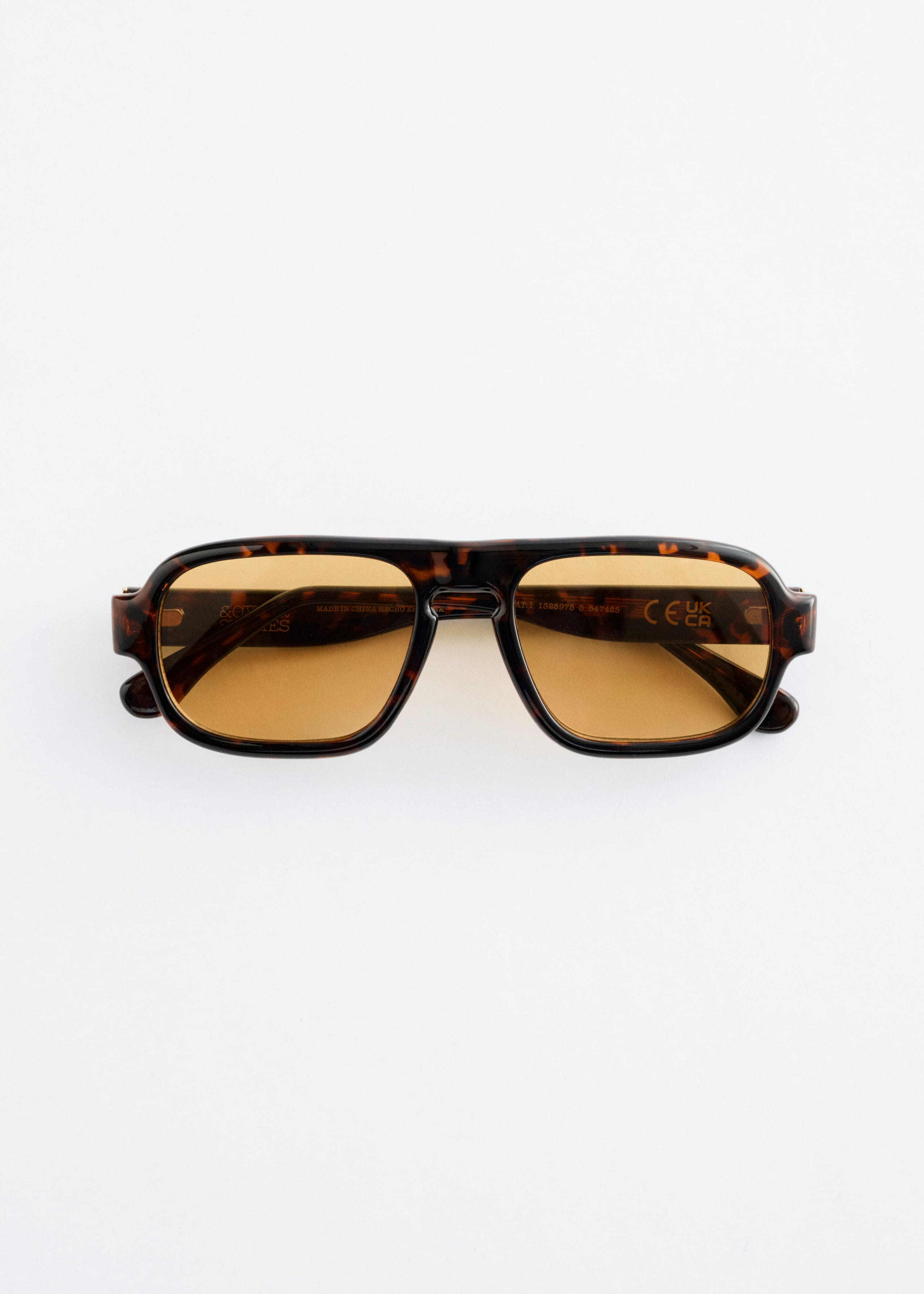 Image of Square-Frame Aviator Sunglasses