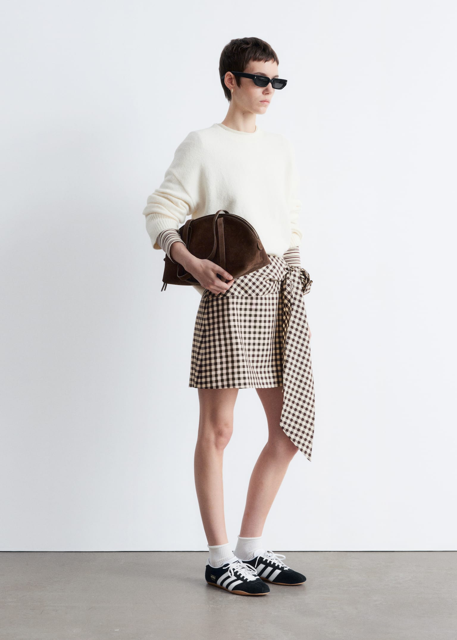 Relaxed Knit Jumper - Biały/Szary melanż/Szarobeżowy/Czarny/Ciemnoczerwony/Ciemnoniebieski/Przydymiony róż/Mole/Ciemnoróżowy/Granatowy - 4