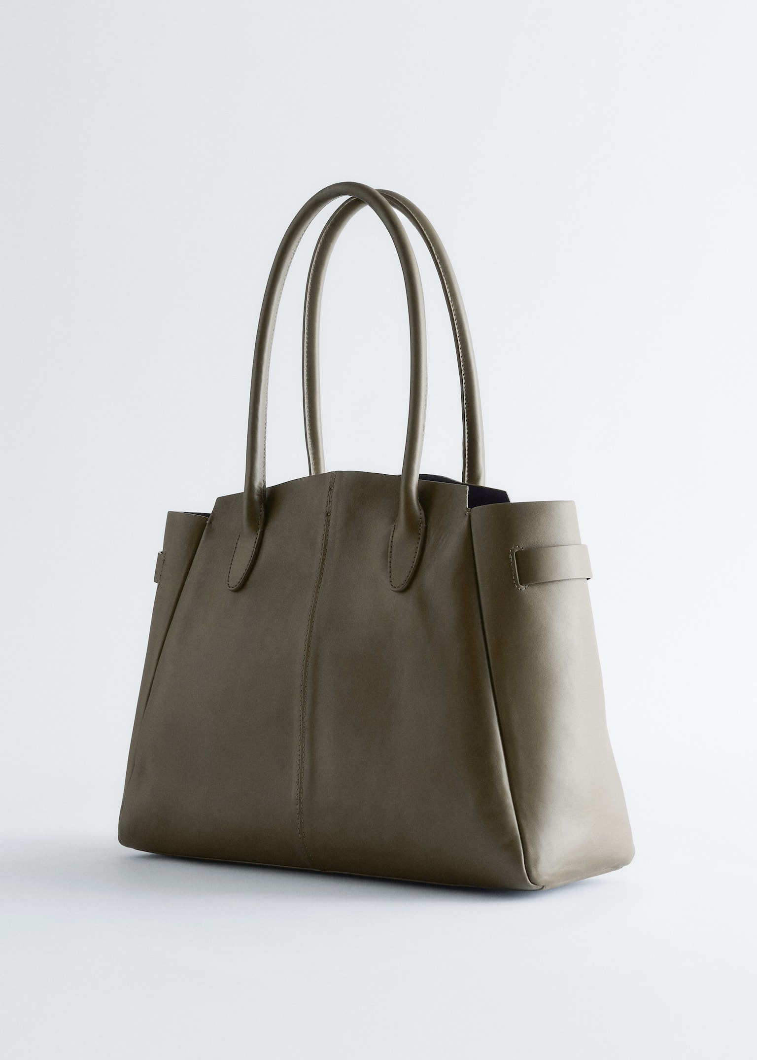 Suede Tote Bag - Χακί Πράσινο/Σκούρο Γκρι/Σκούρο Μπορντό/Σκούρο Καφέ/Μαύρο - 2