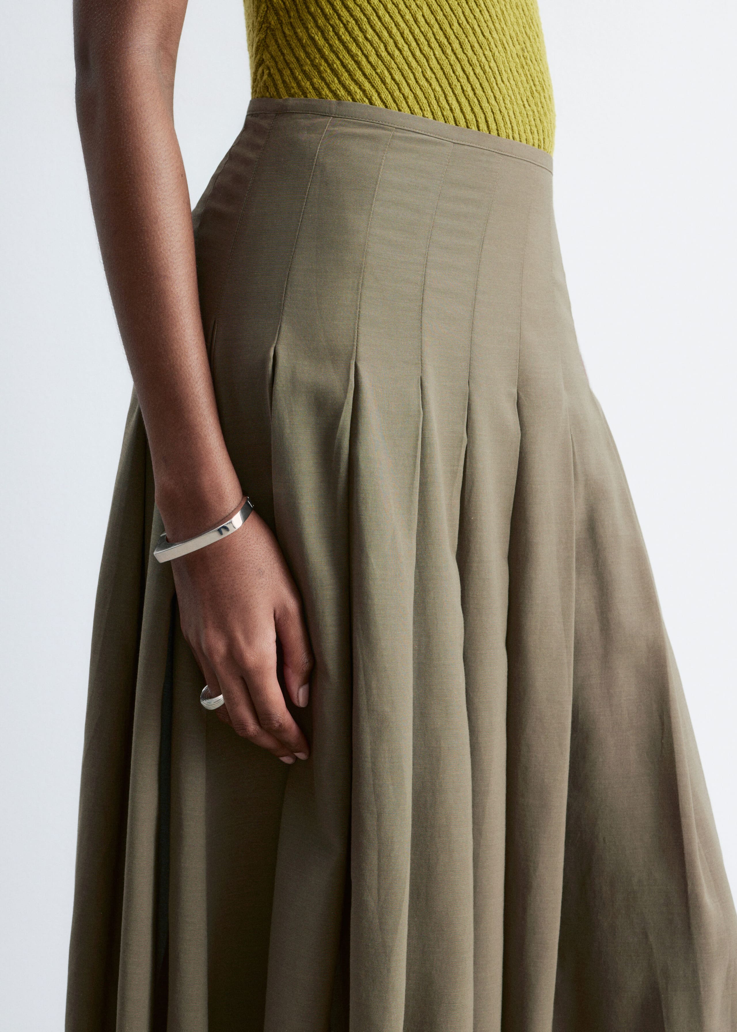 Image of Gonna midi a pieghe