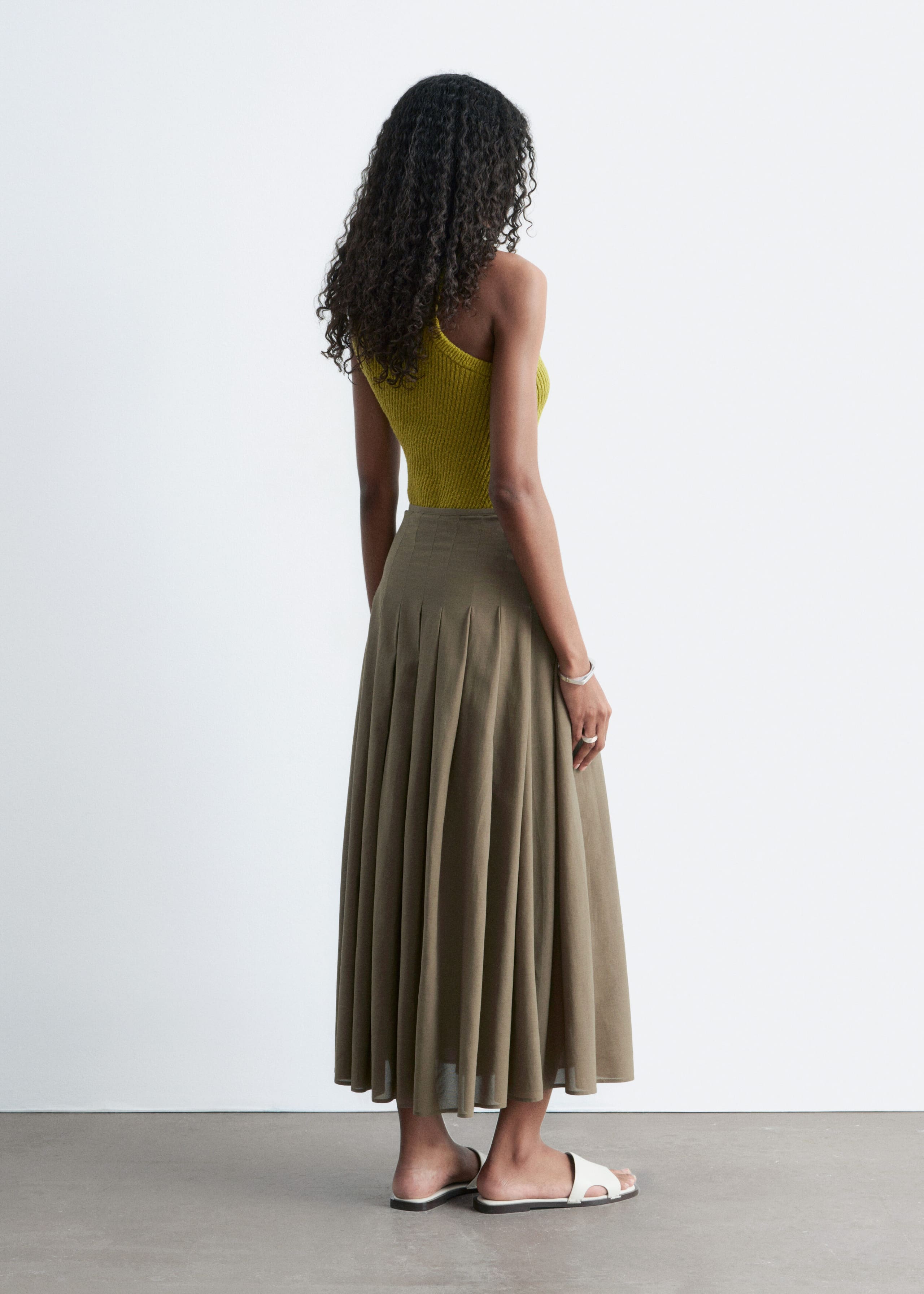 Image of Gonna midi a pieghe