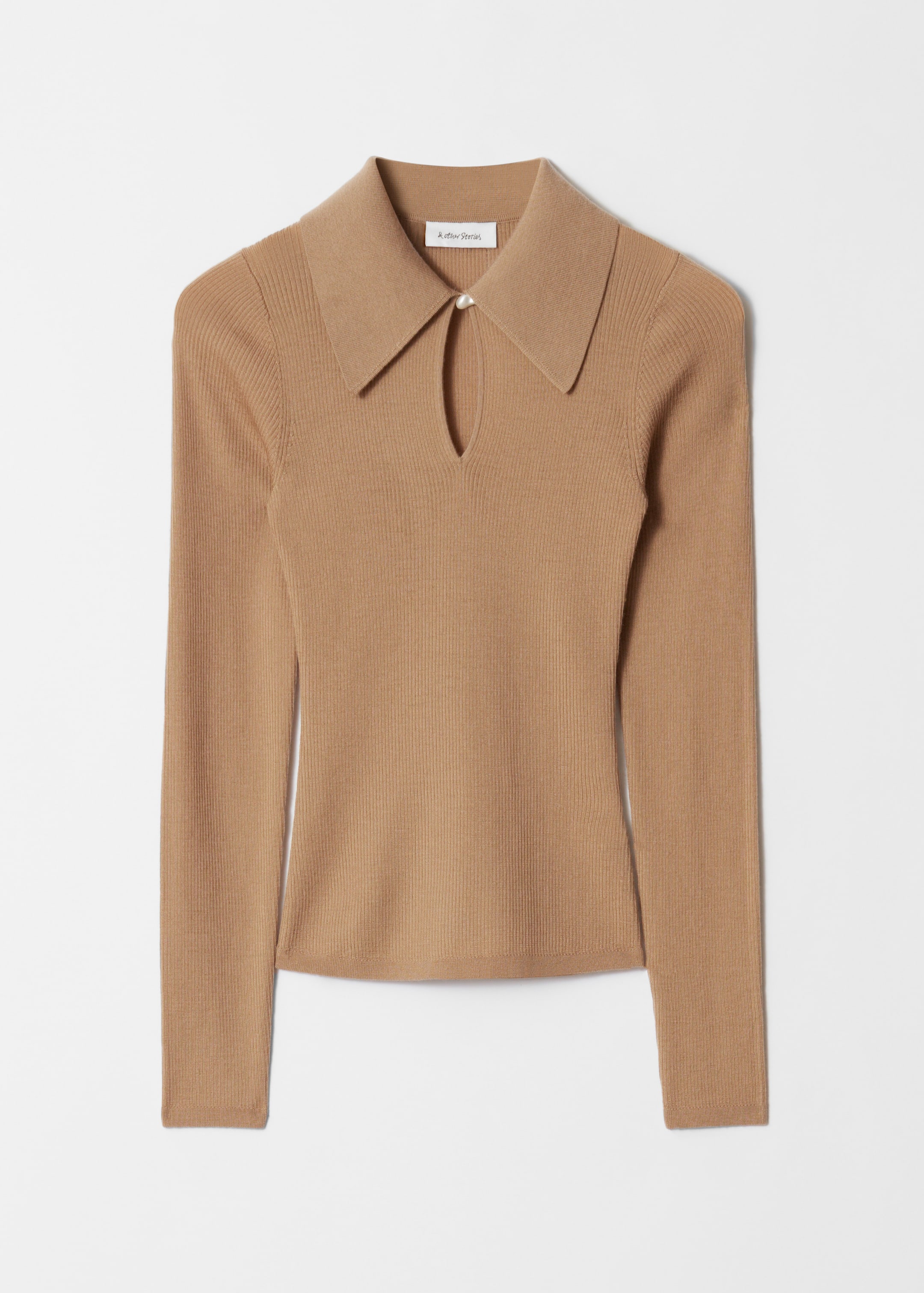 Visualizza immagine più grande: Maglia con colletto e fessura - Marrone - DONNA | H&M IT 1