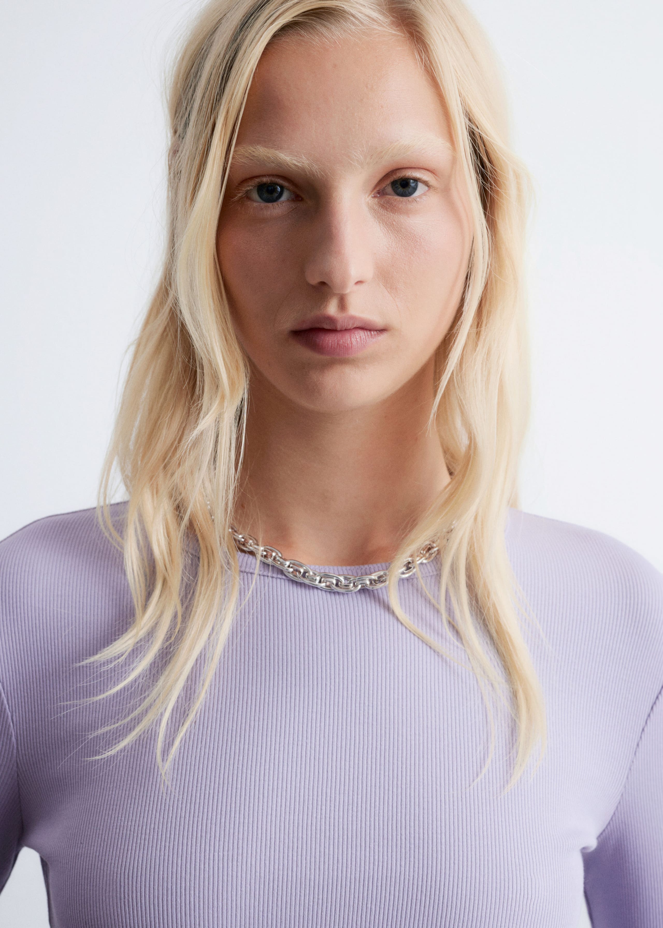 Image of Ribbed Long-Sleeve Top