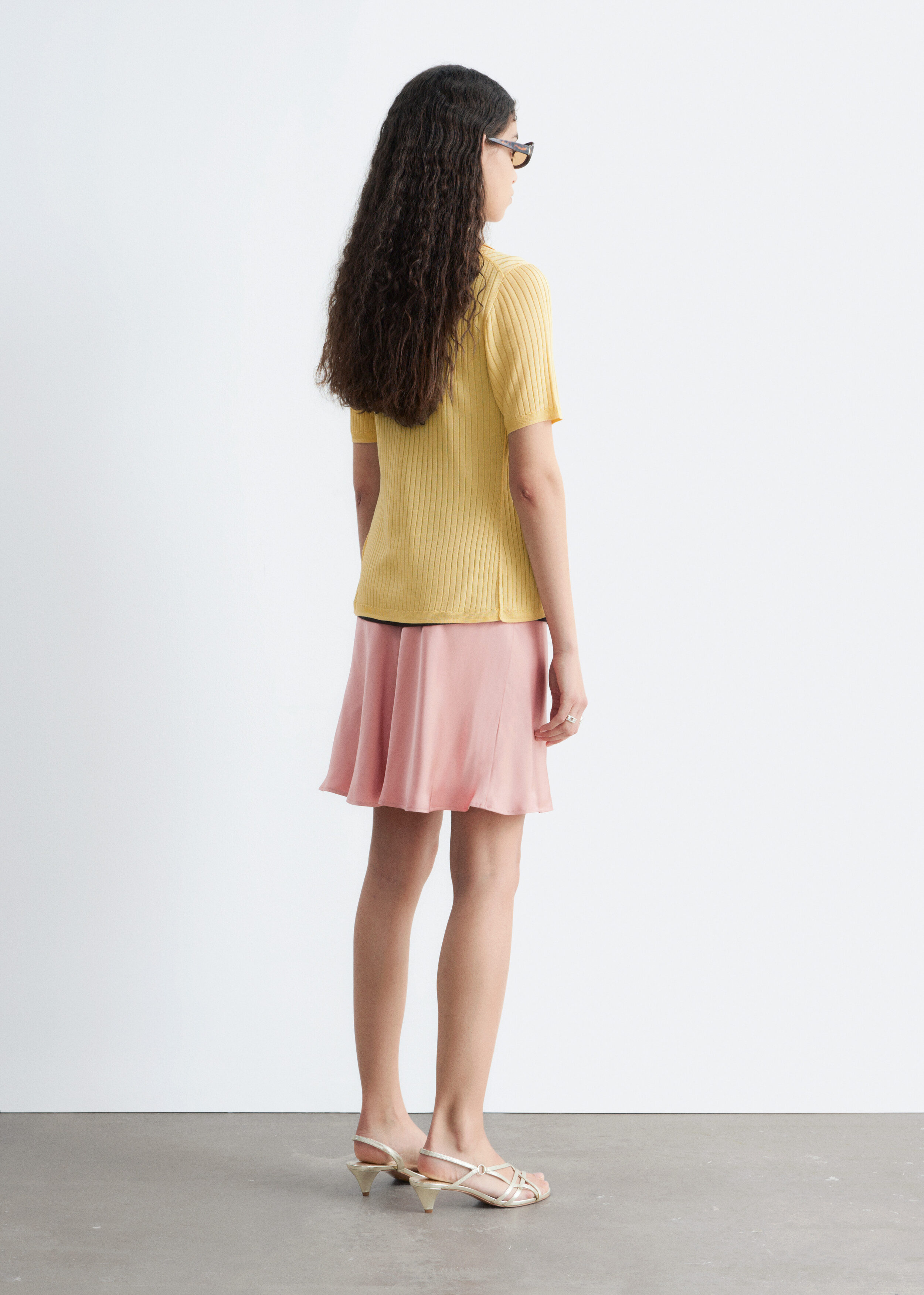 Rib-Knit Top - Yellow - T-shirts - & Other Stories US