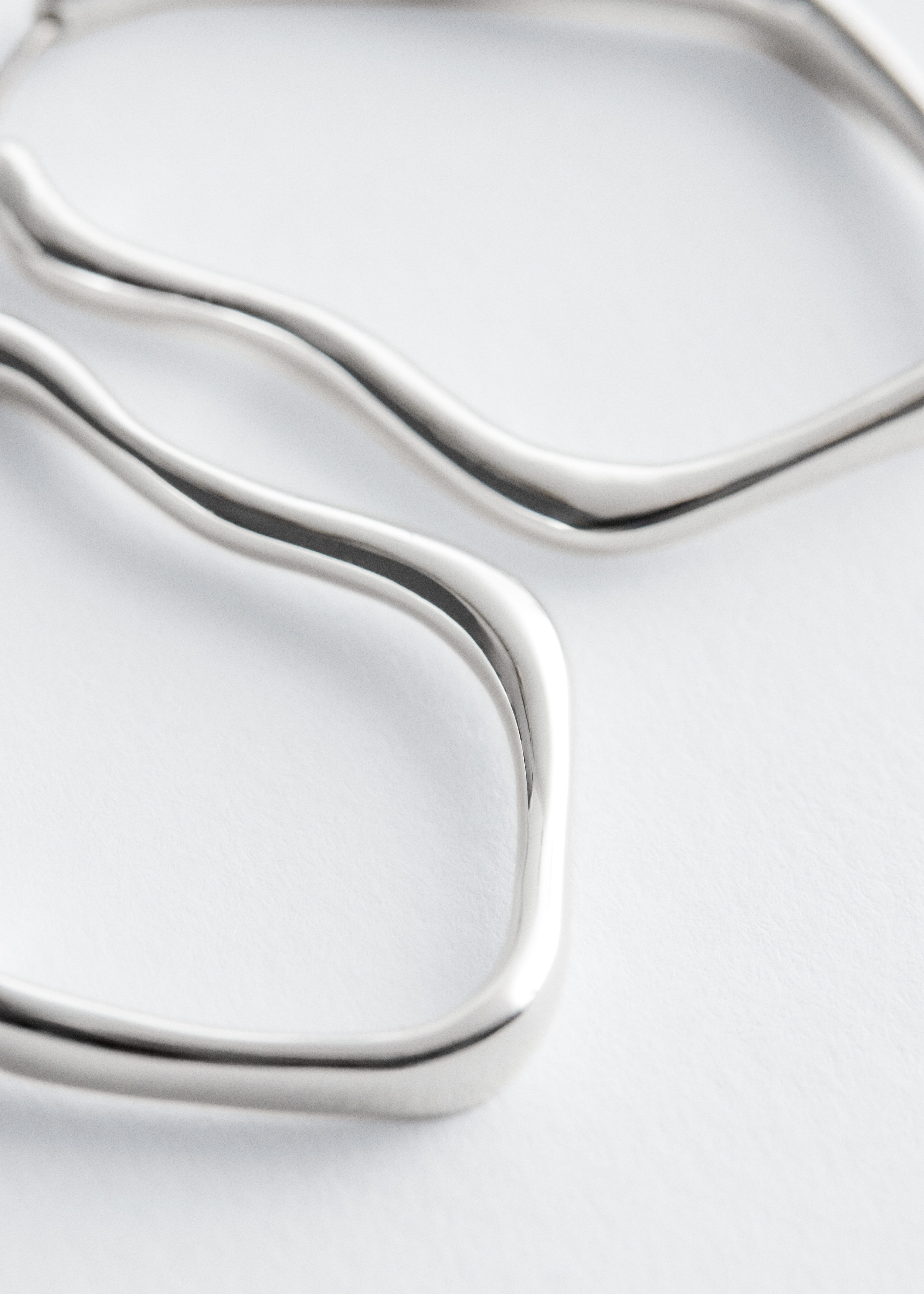 Asymmetric Hoop Earrings - Silver - Still Life