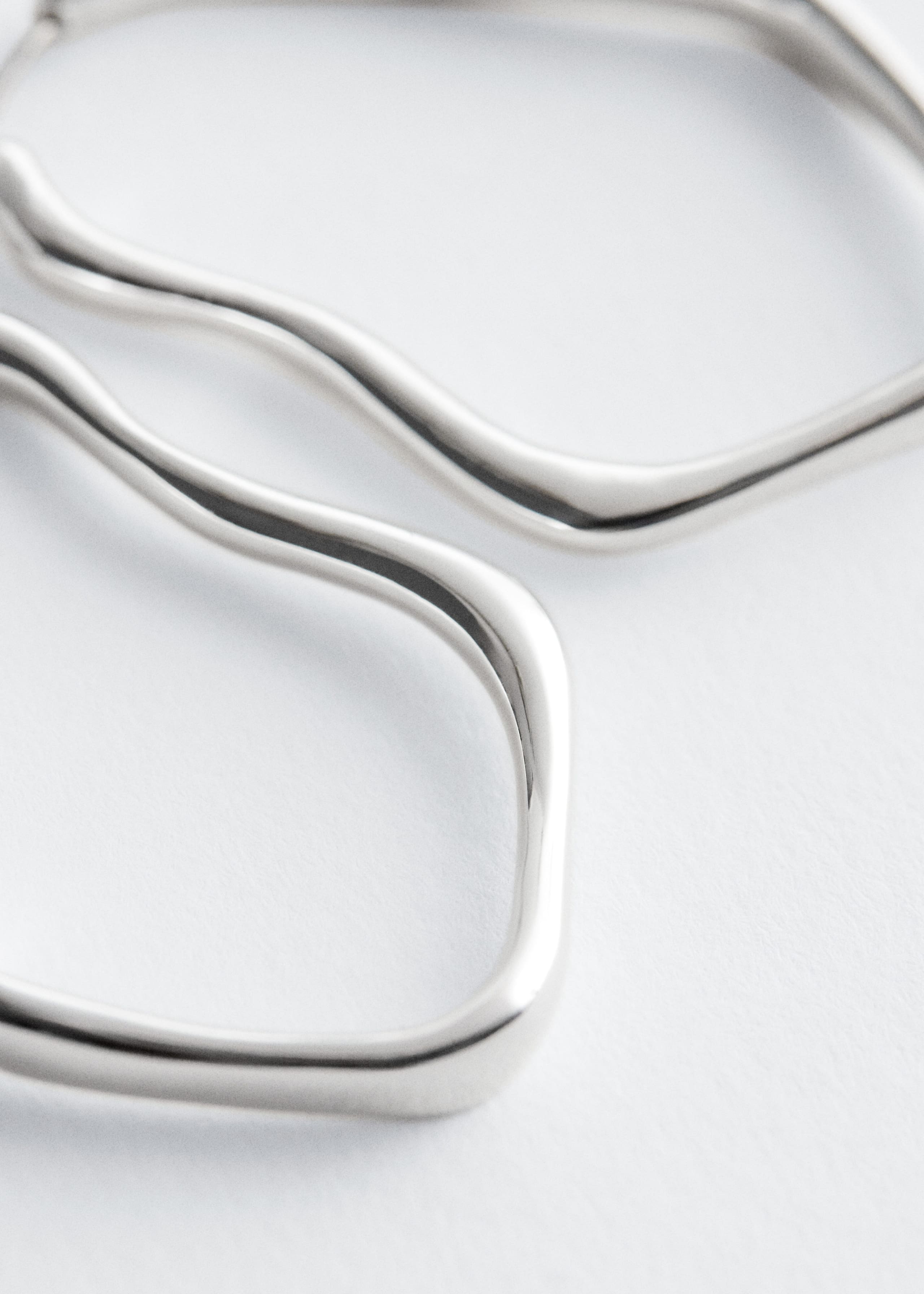 Asymmetric Hoop Earrings - Silver - Still Life