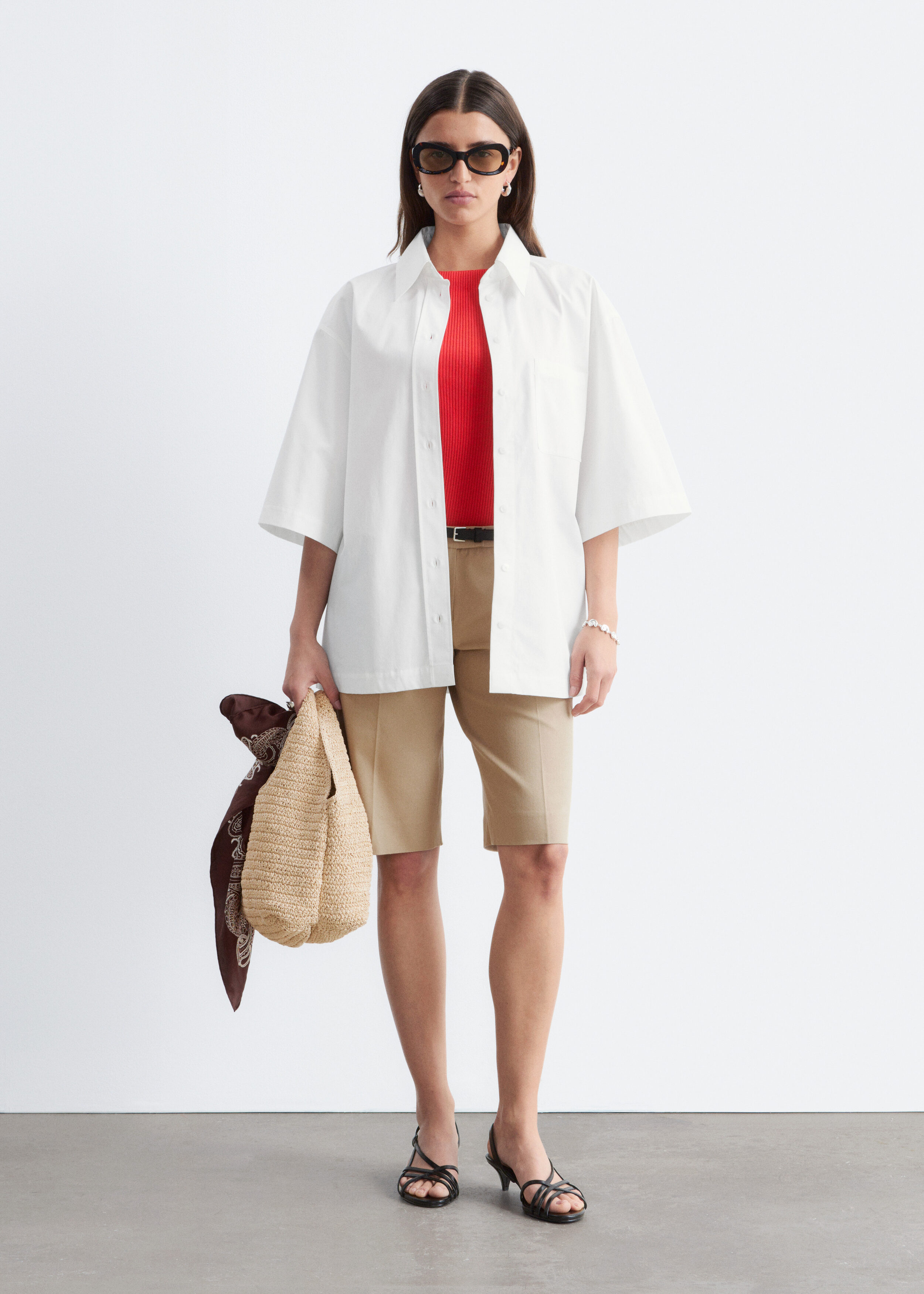 Tailored Knee-Length Shorts