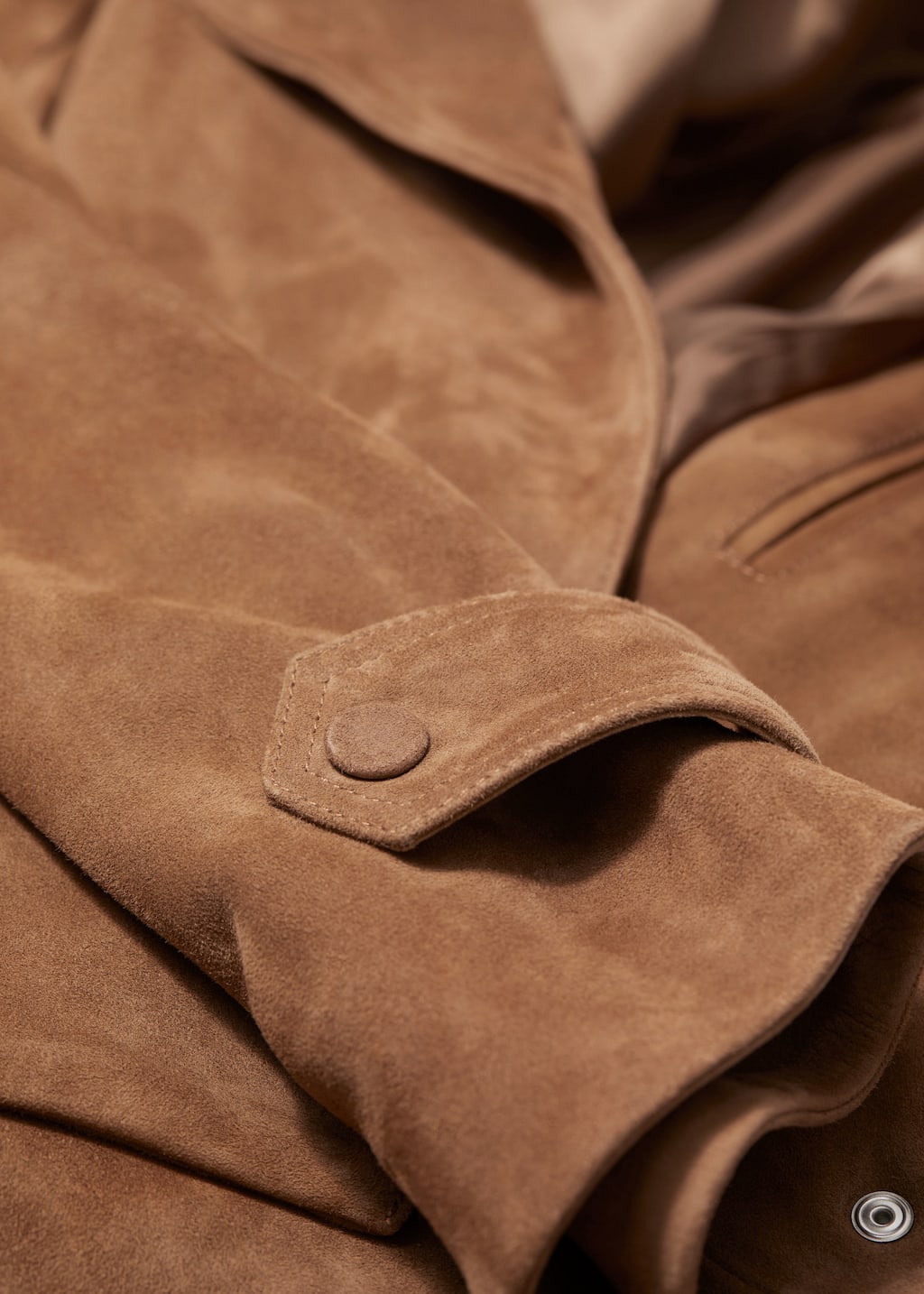 Belted Suede Jacket - {{variantName}} - Descriptive Detail