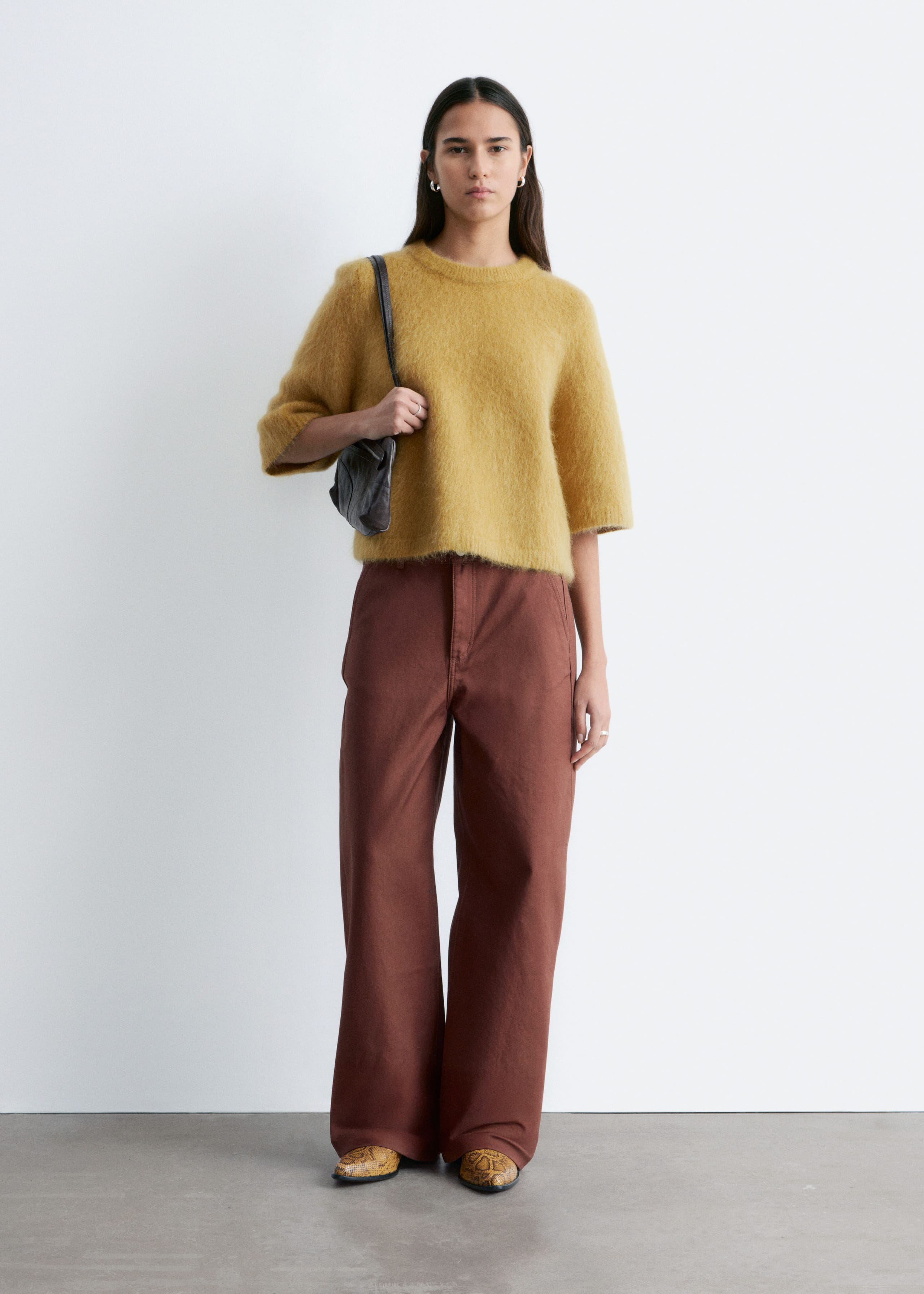 Image of Mohair-Blend Knitted T-shirt