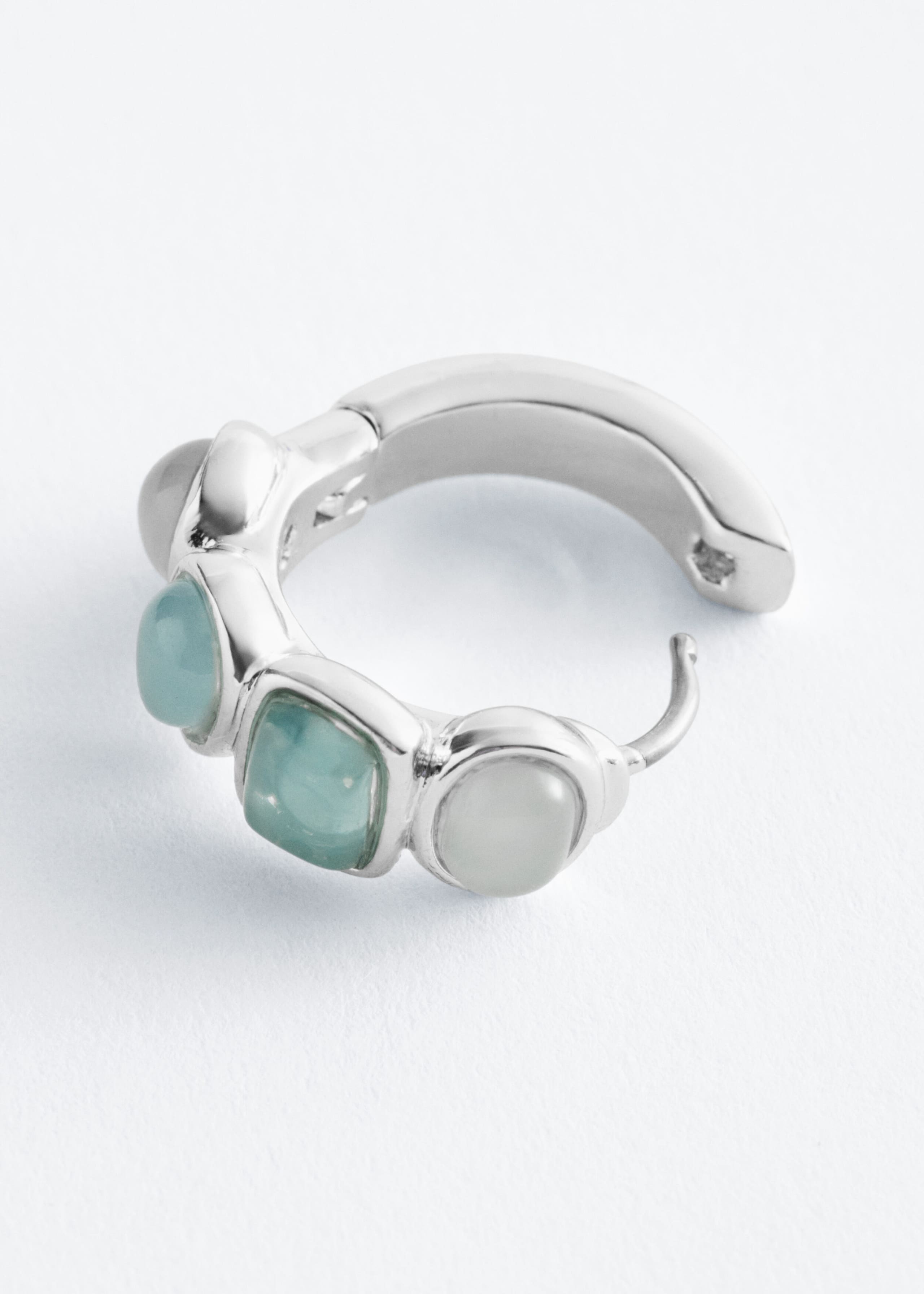 Créoles avec pierre fine - Argenté - Still Life