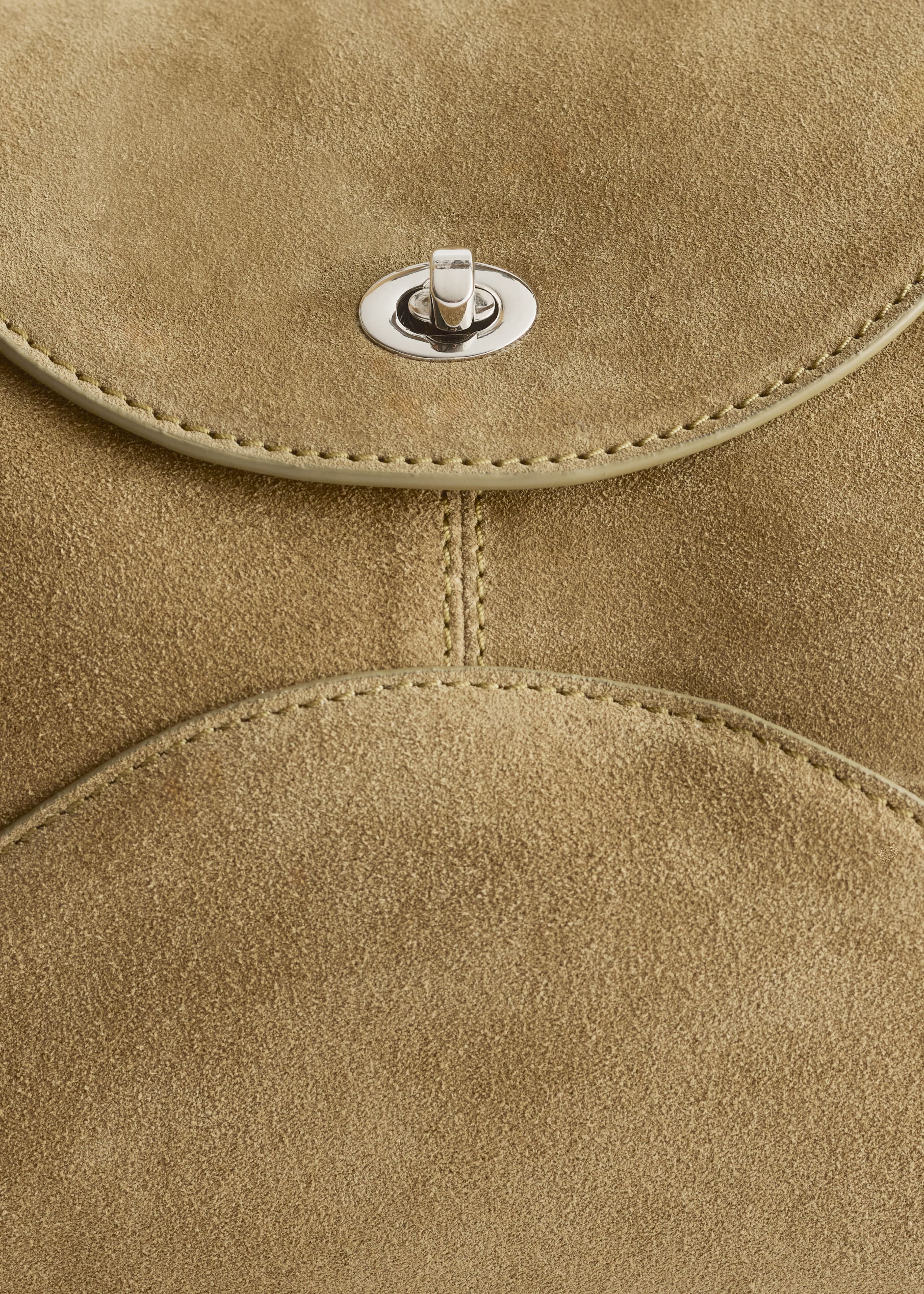 Image of Curved Leather Shoulder Bag
