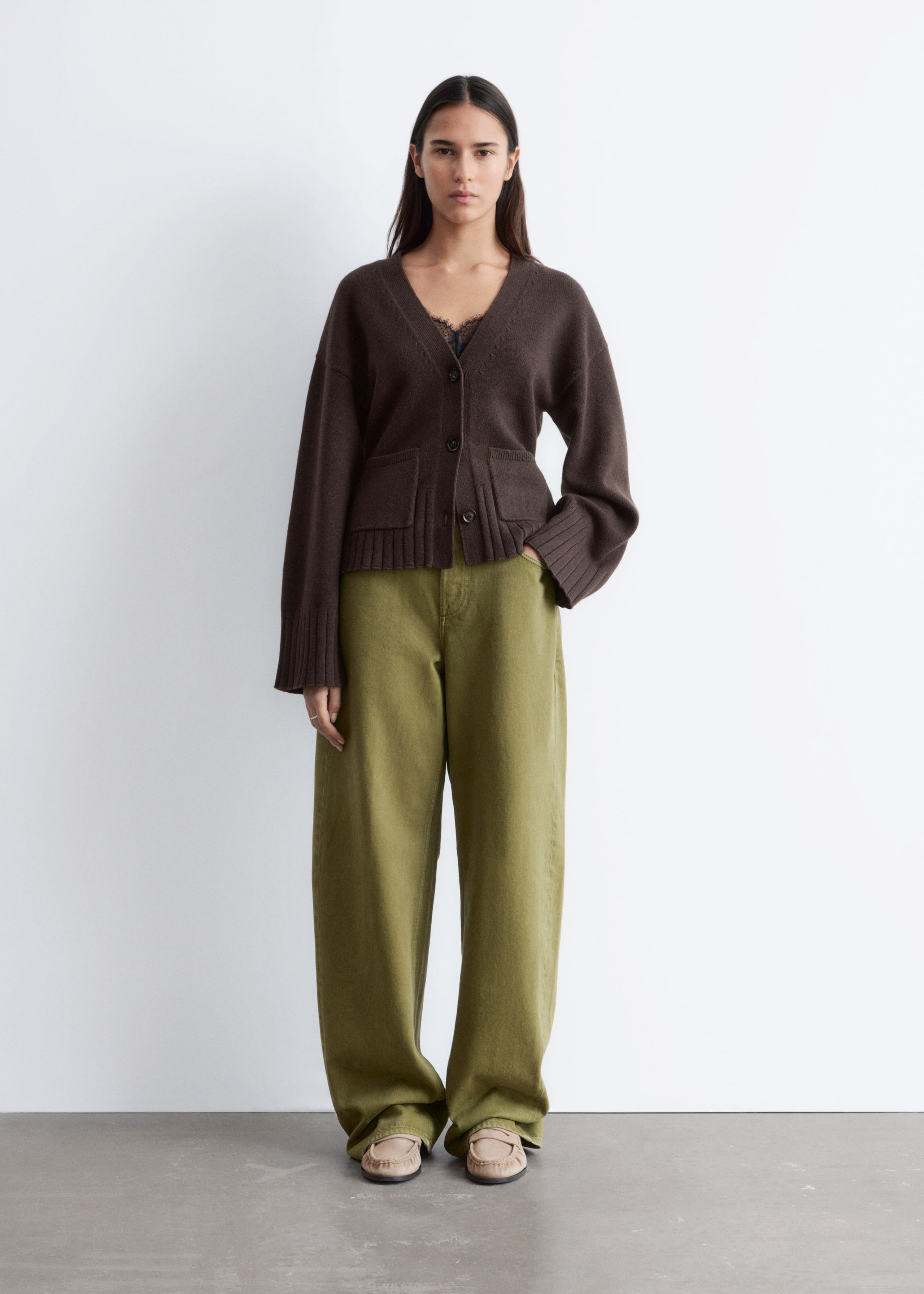 Image of Cardigan in maglia affusolato